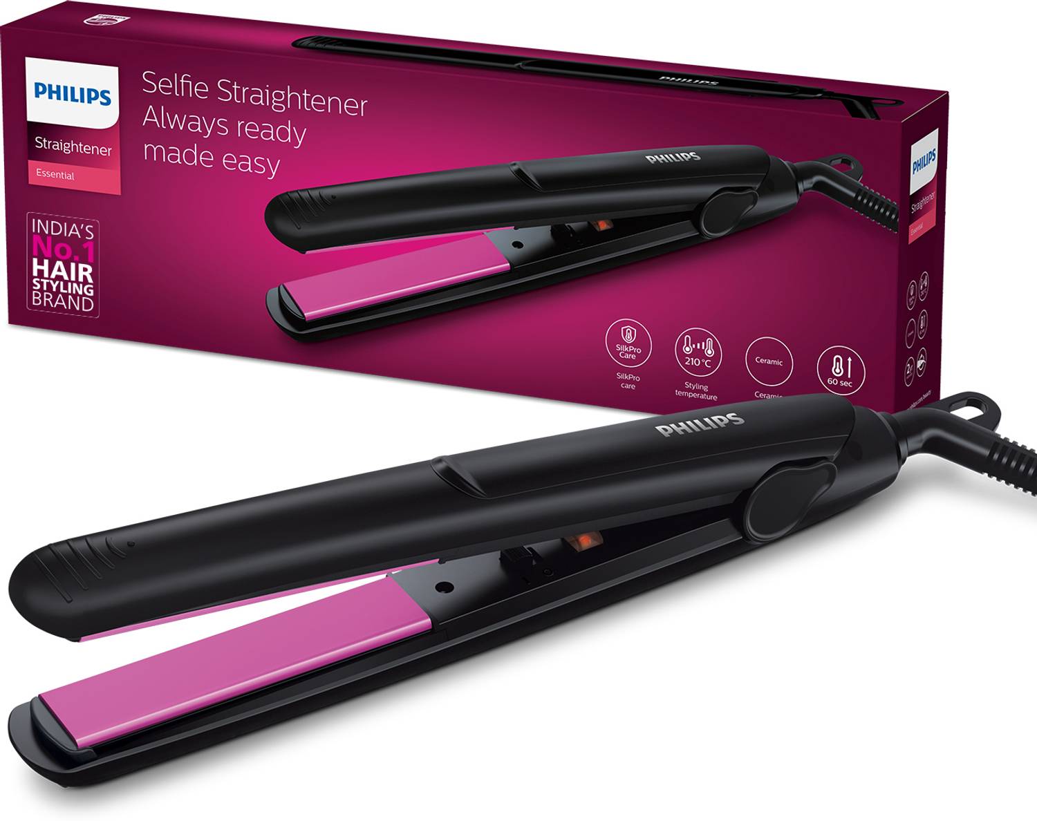 PHILIPS HP8302/06 Hair Straightener (Black)