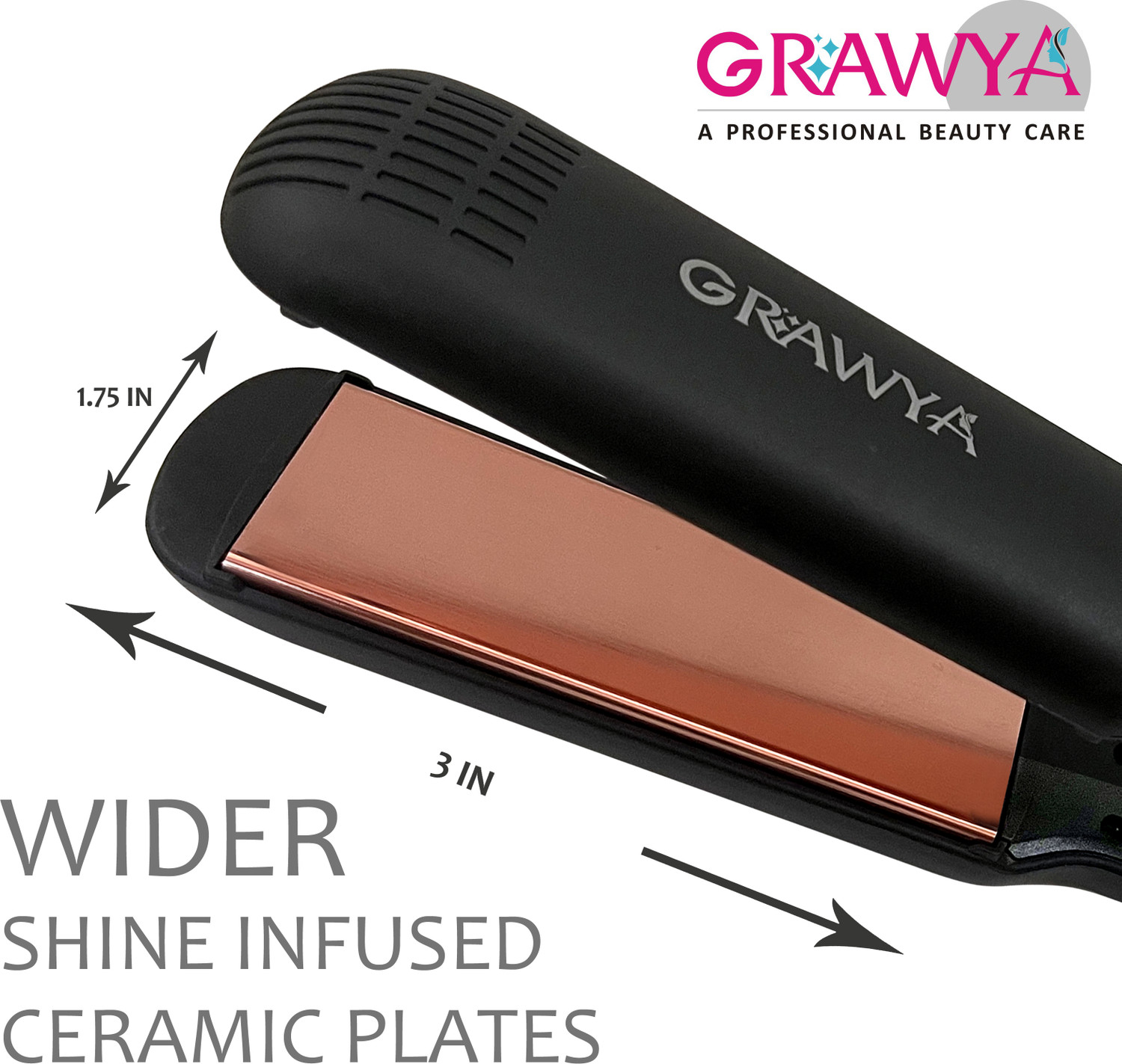 Image of Grawya 8215 S Professional Neo Tress Hair Straightener with Floating Flat Ceramic Plate Hair Straightener