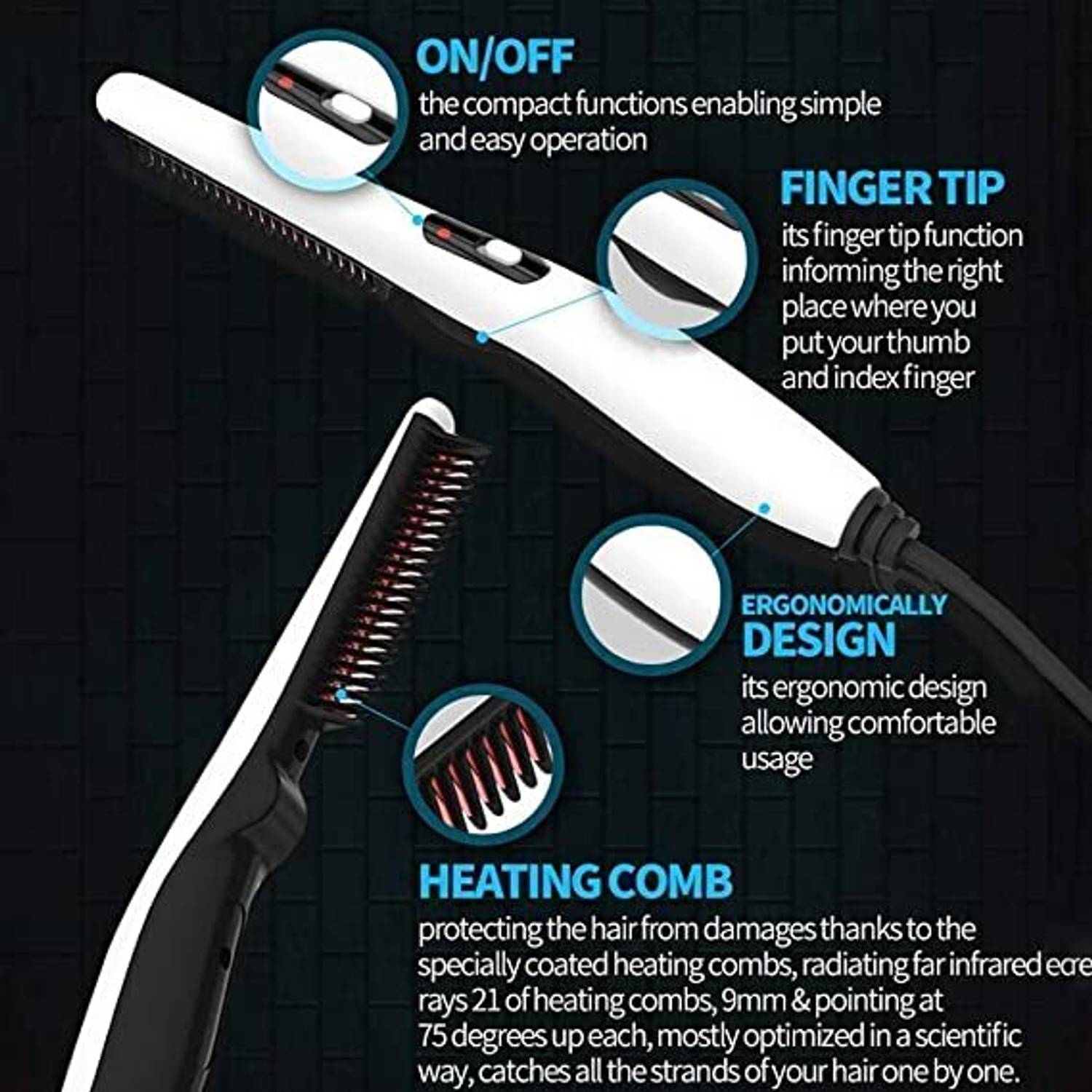 Miral Men Electric Beard Straightener - Image 4