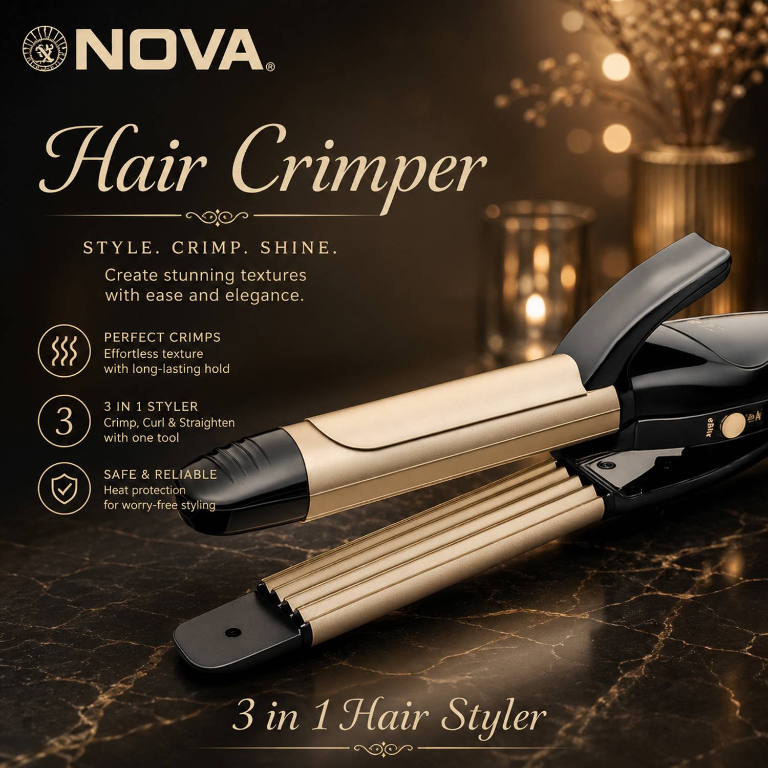 NOVA 3 in 1 Hair Styler NHS 803 - Image 3