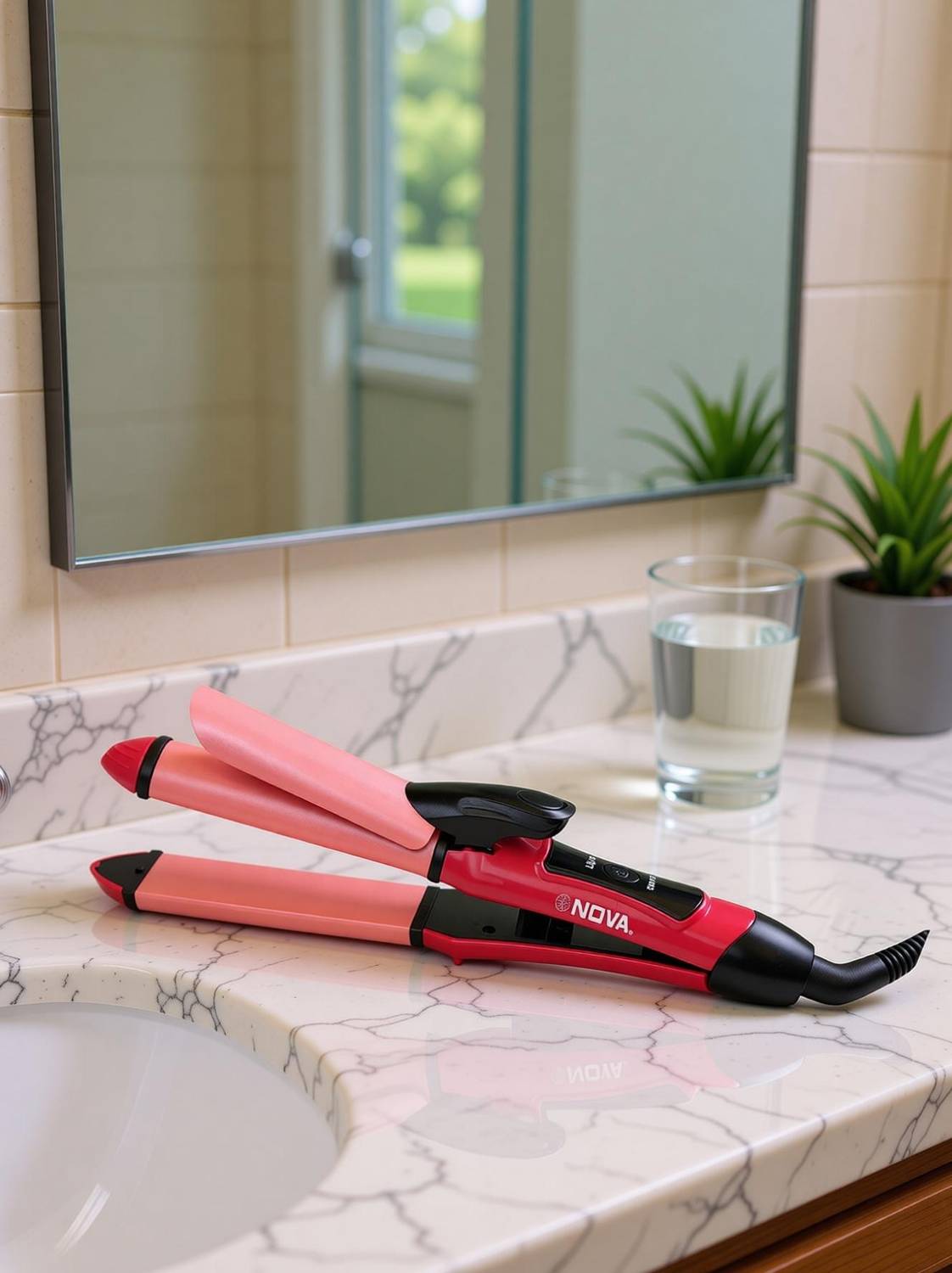 Lipsip 2-in-1 Hair Curler and Straightener - Image 1