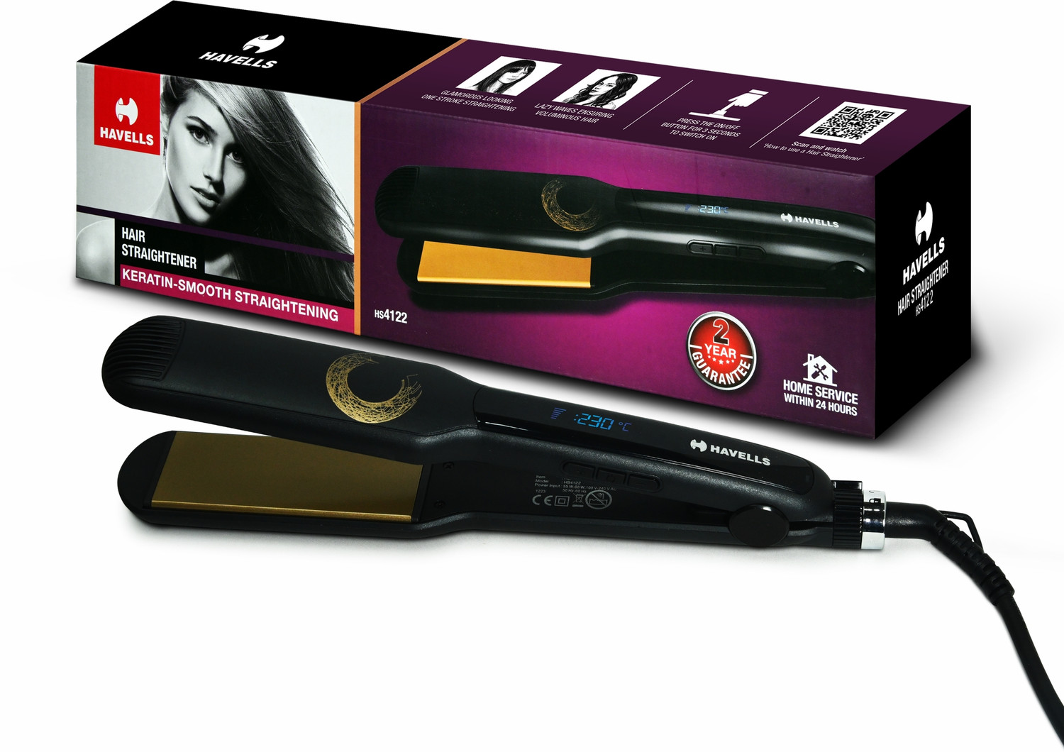 Image of HAVELLS HS4122 Keratin Smooth HS 4122 Hair Straightener