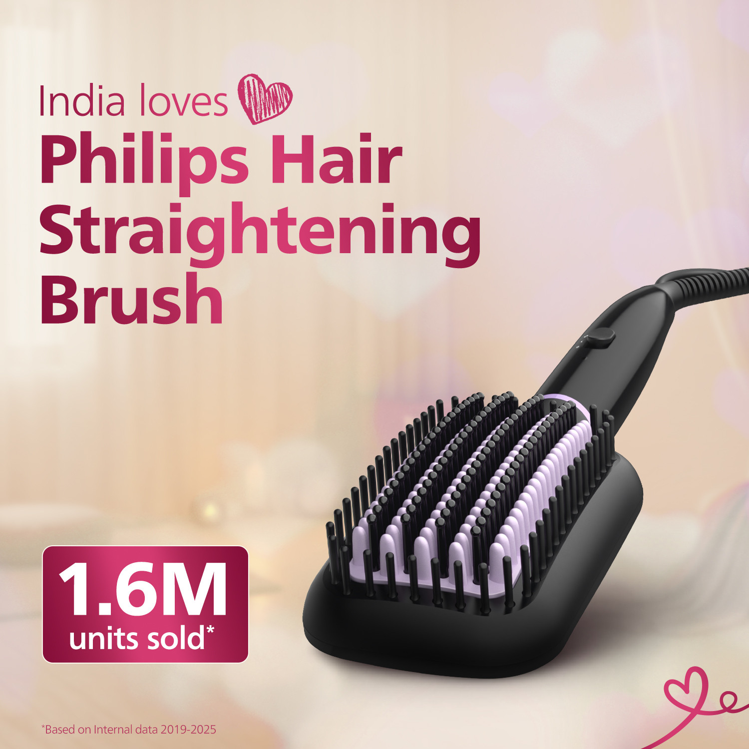 Image of PHILIPS BHH896 /10 Hair Straightener Brush