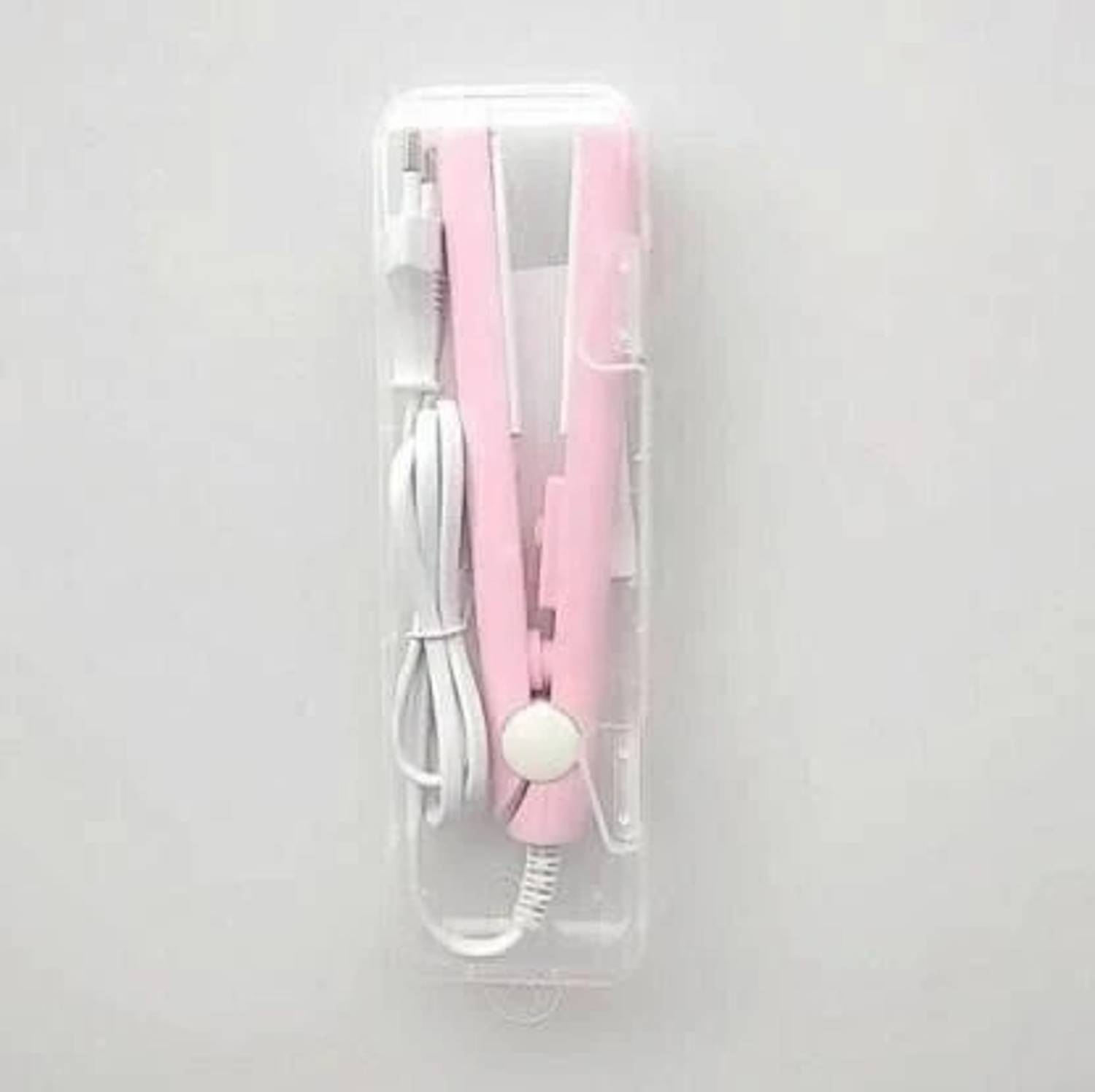 CROMIFY Mini Hair Straightener Crimper Flats Iron Easy To Carry Mini Professional Temperature Control Flat Iron with Plastic Storage Box Hair Straightener