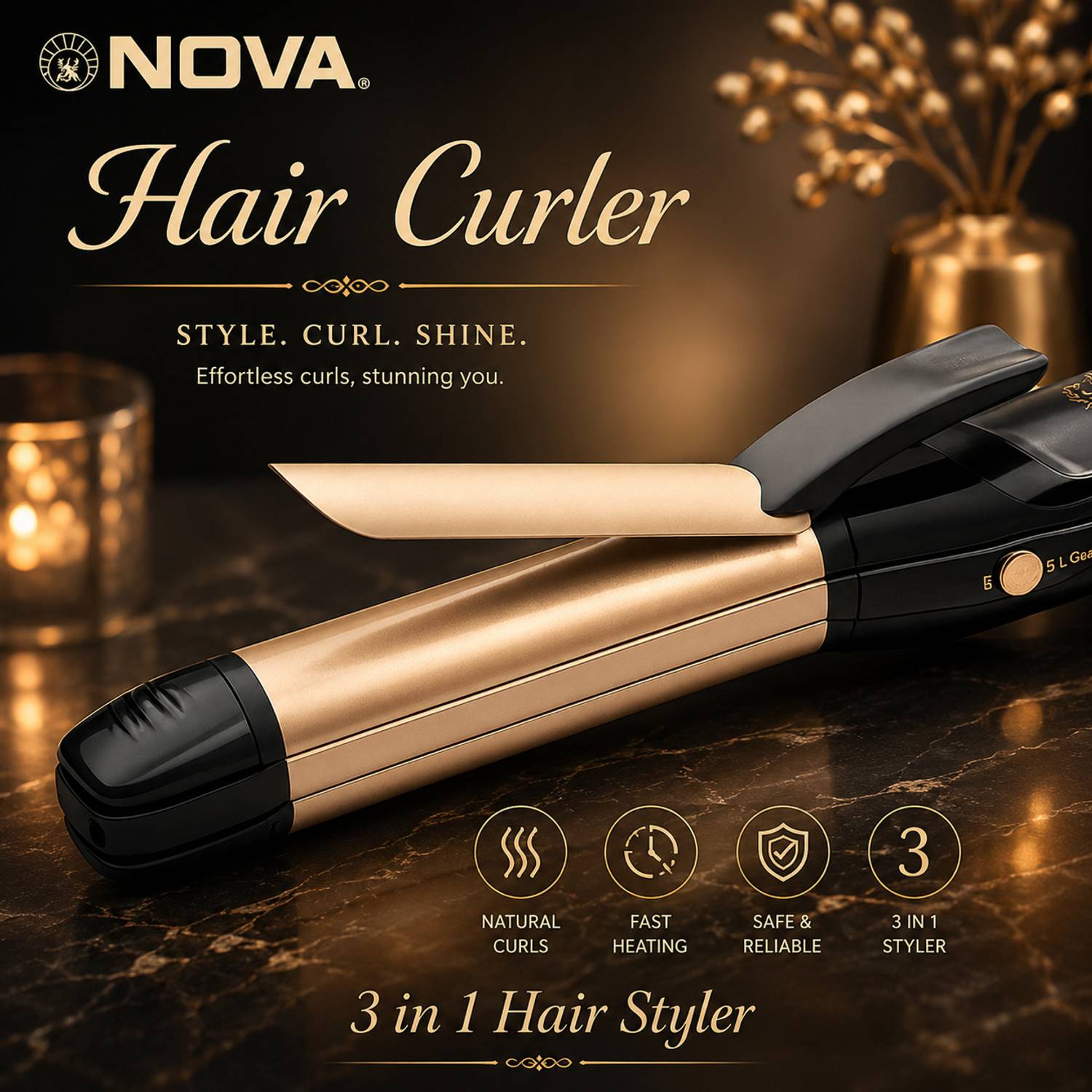 NOVA 3 in 1 Hair Styler NHS 803 - Image 4