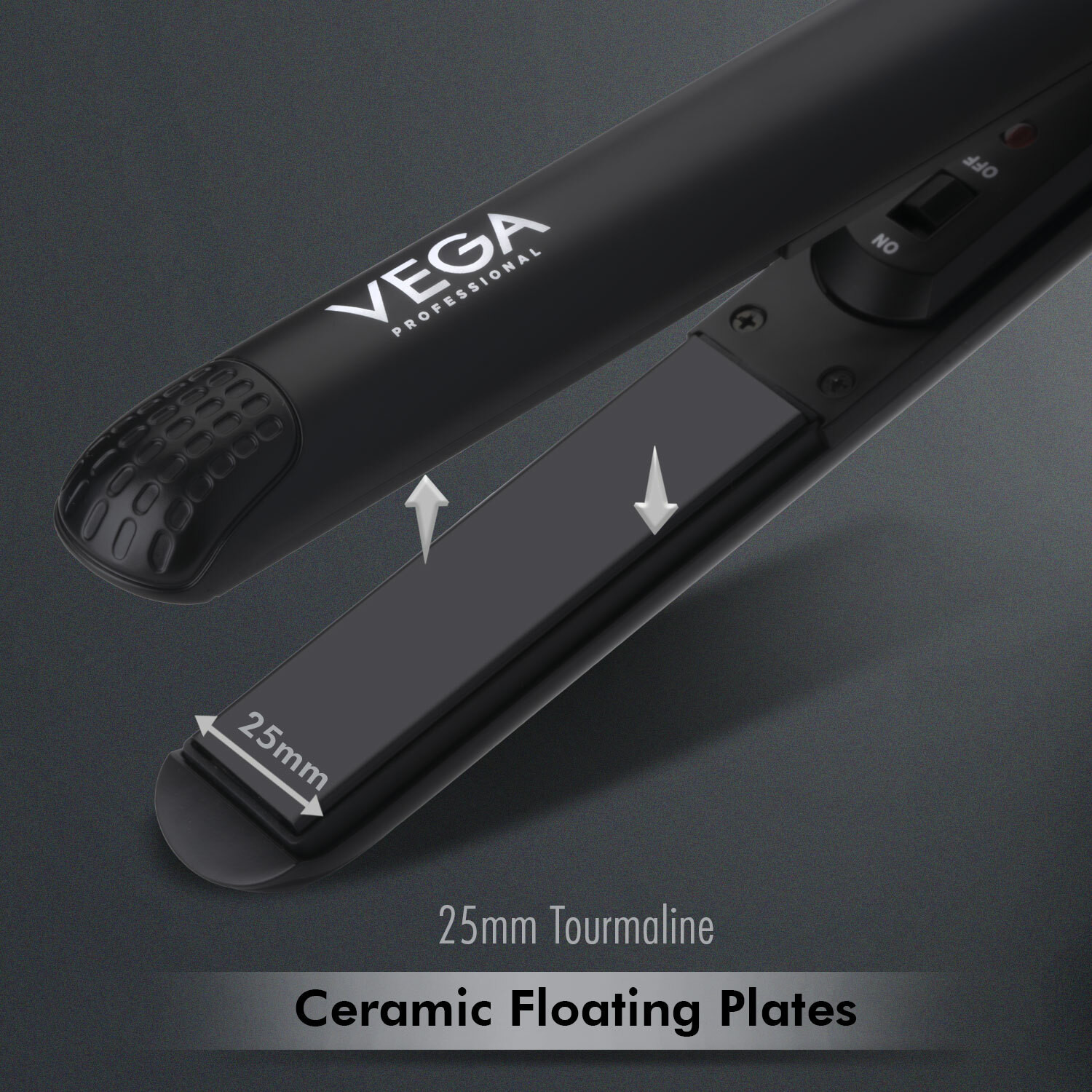 Image of Vega Professional Pro Cera Straight Hair Straightener with Tourmaline Ceramic Plates, (VPVHS-09) VPVHS-09 Hair Straightener