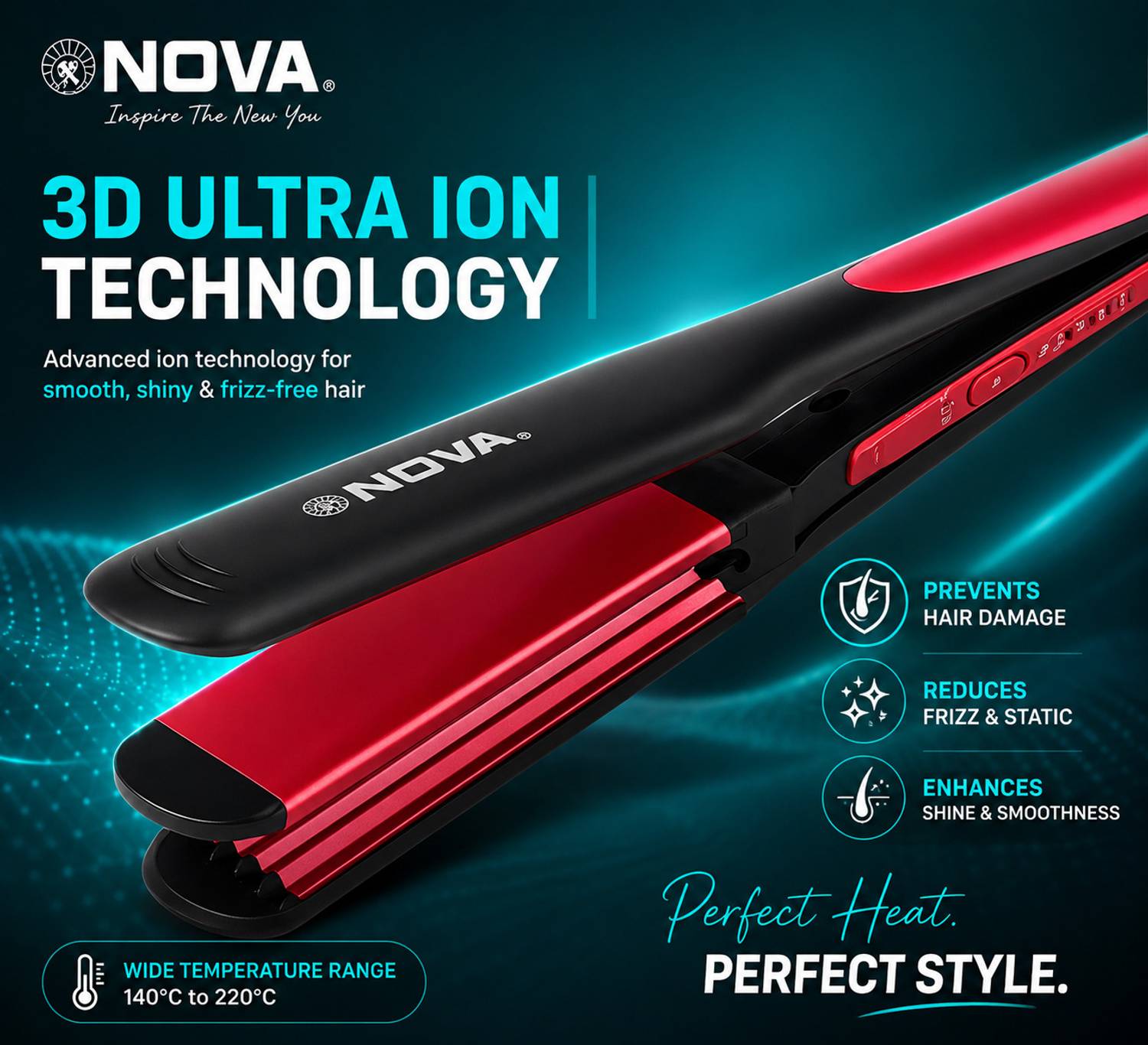 NOVA 2 in 1 Hair Styler NHS 801/01 - Image 4