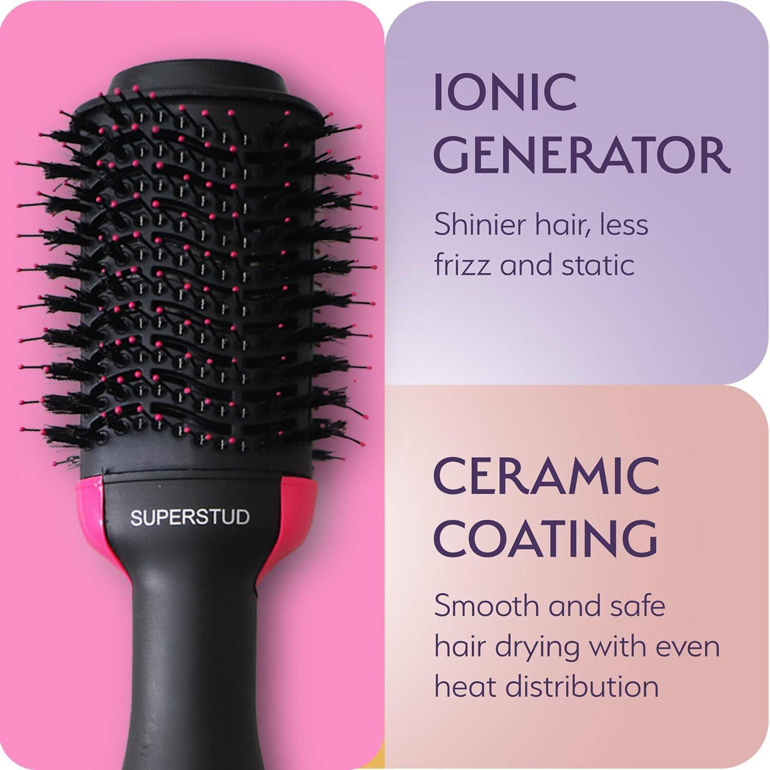 SUPERSTUD Hot Air Brush Hair Dryer - Image 2