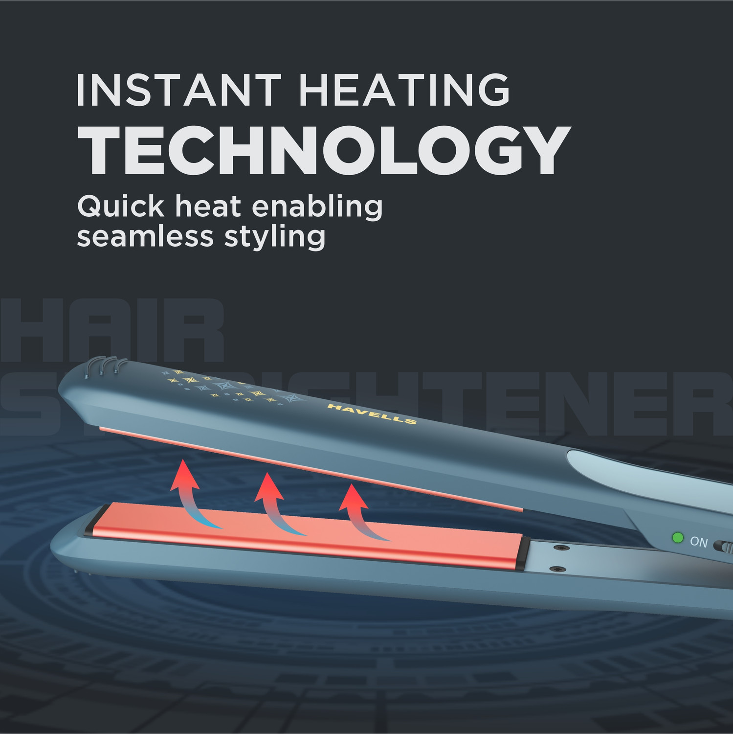 Image of HAVELLS Argan Revitalizer, Infused with Ceramic Coating & Instant Heating Technology HS4404 Argan Revitalizer Hair Straightener