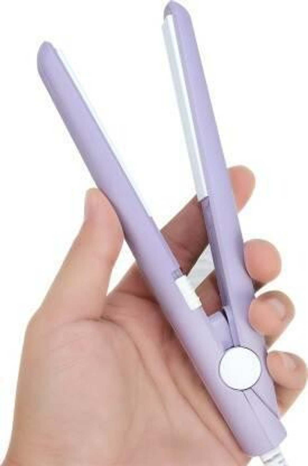 Image of CROMIFY mini hair straightener Mini Hair Straightener, Portable Mini Ceramic Plate Electronic Hair Straightener, ON /OFF button, with Plastic Storage Box Hair Straightener