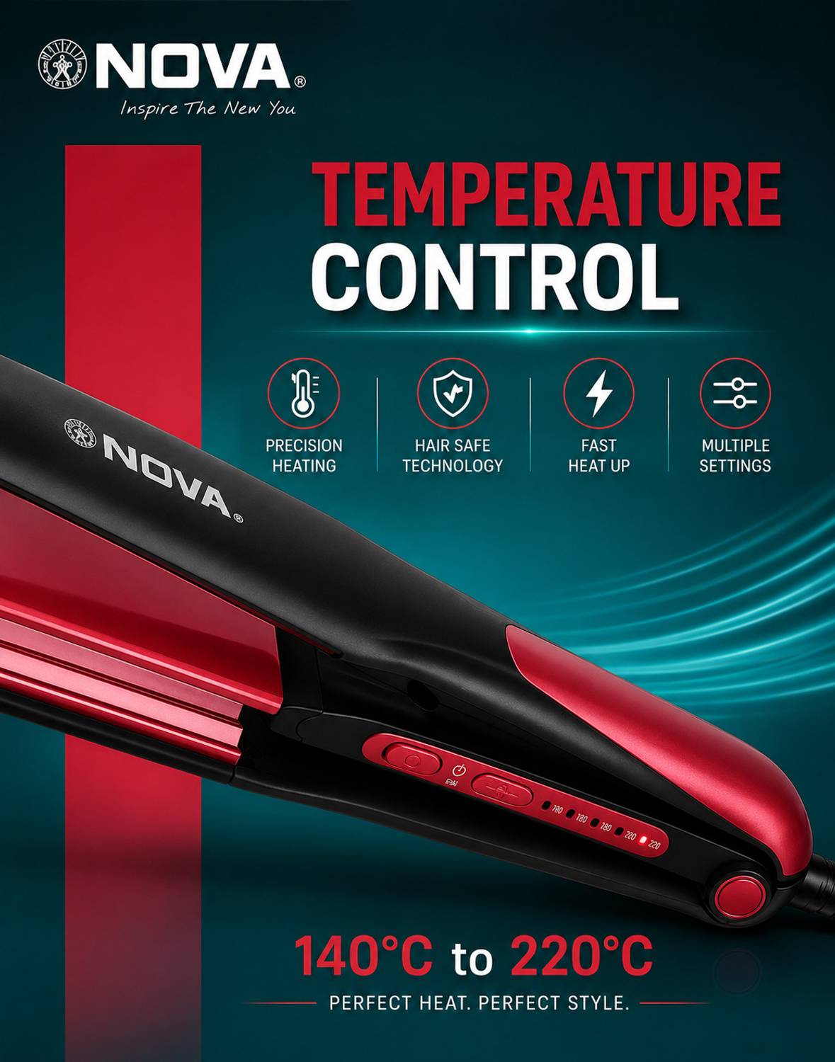 NOVA 2 in 1 Hair Styler NHS 801/01 - Image 3