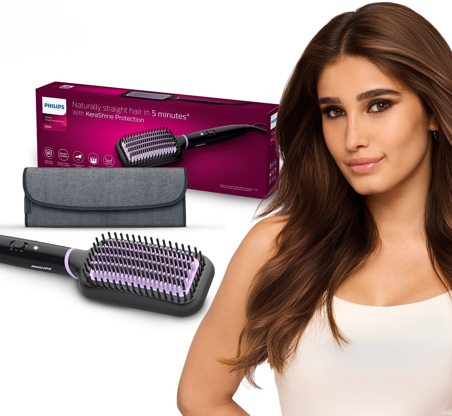 Image of PHILIPS BHH896 /10 Hair Straightener Brush