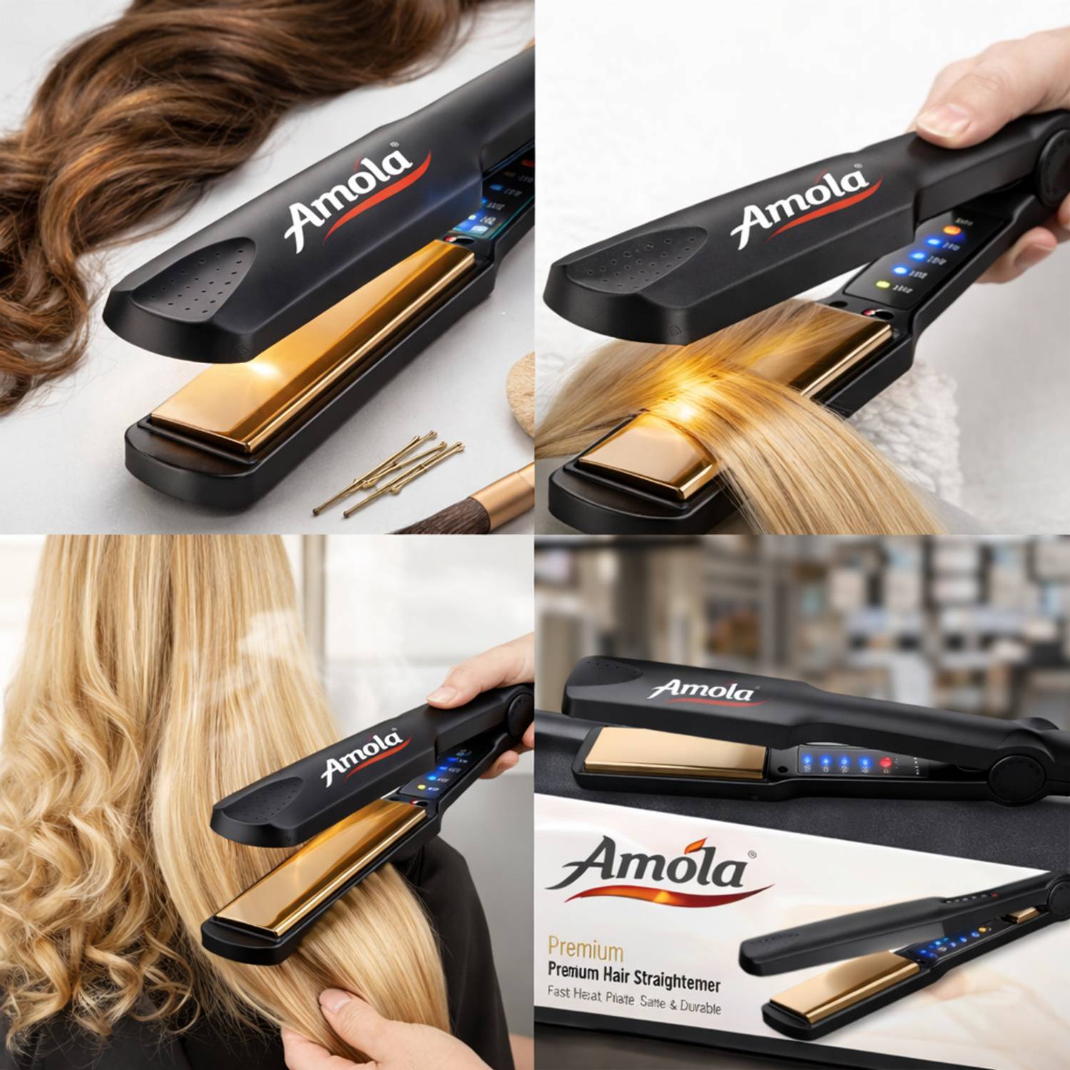 Amola AM-329 Hair Straightener Black - Image 5