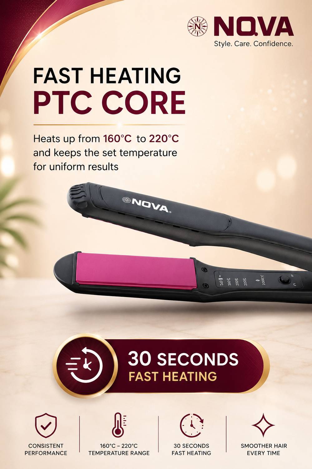 NOVA NHS-900 Hair Straightener - Image 5