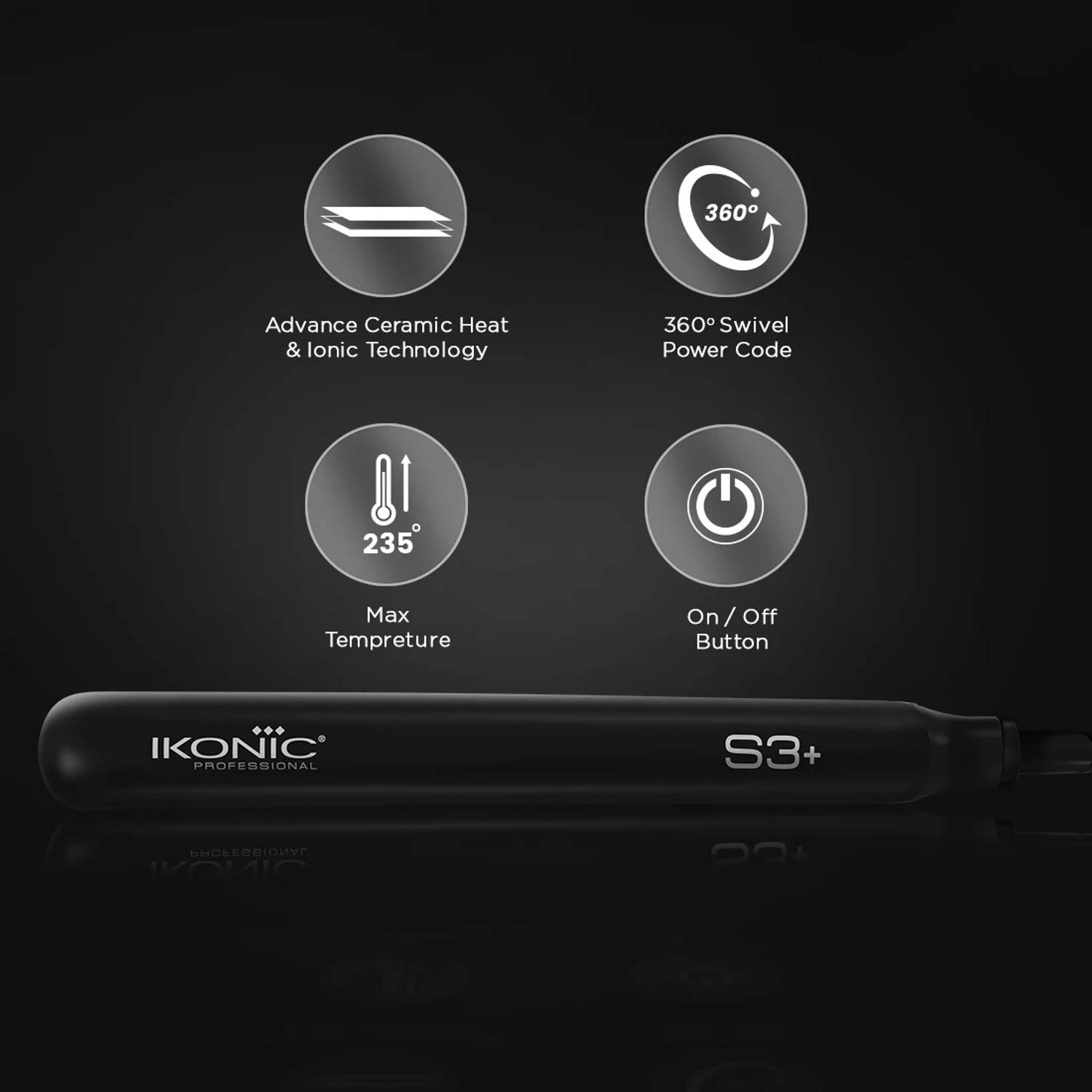 Ikonic Professional S3+ Hair Straightener - Image 5
