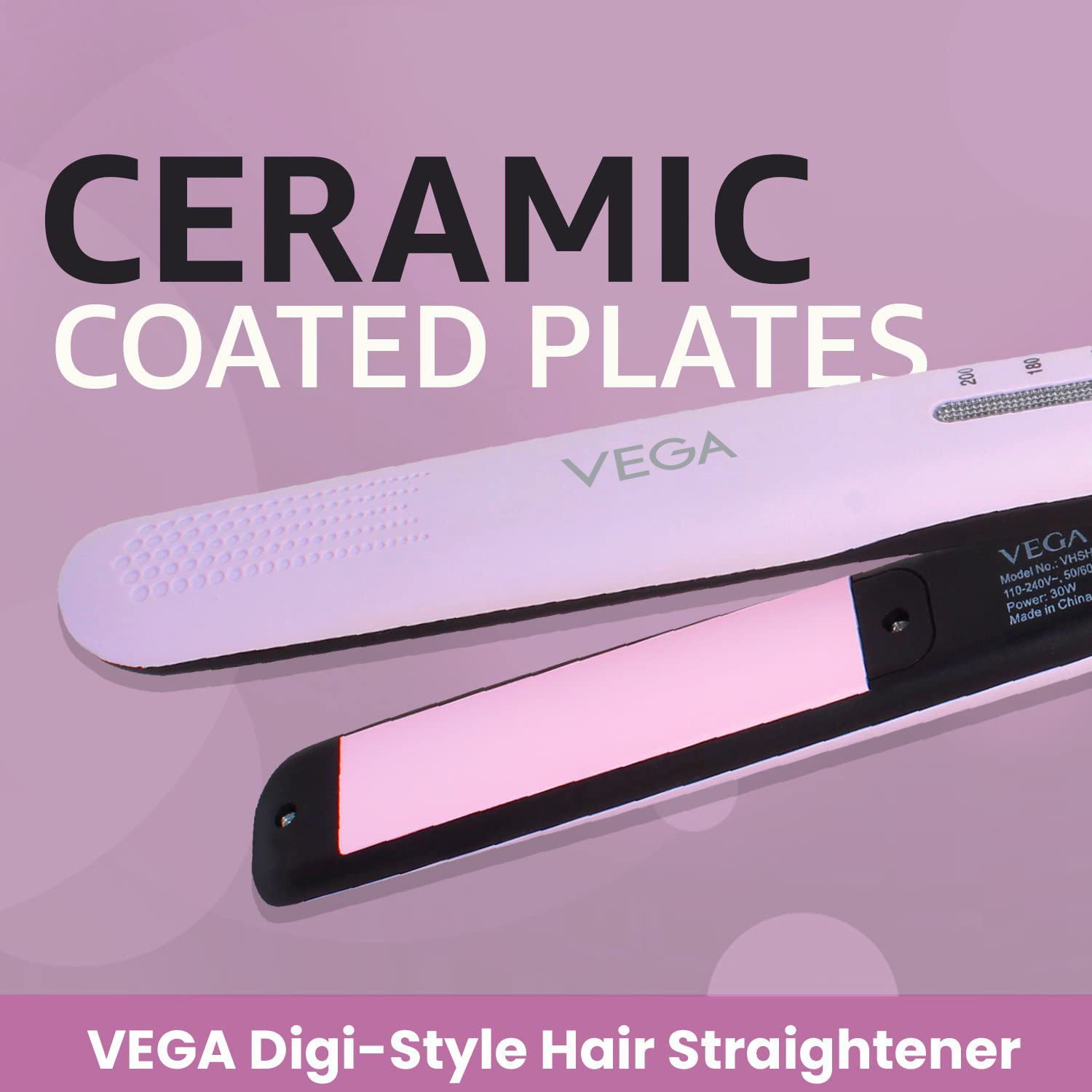 Image of VEGA Digi Style with 5 Temperature Settings and Quick Heat Up VHSH-31 Hair Straightener