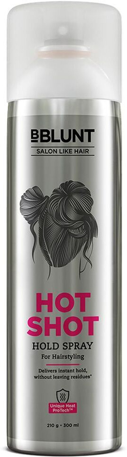 Image of BBlunt Hot Shot Hold Spray for Instant & Firm Hold - 300 ml Hair Spray
