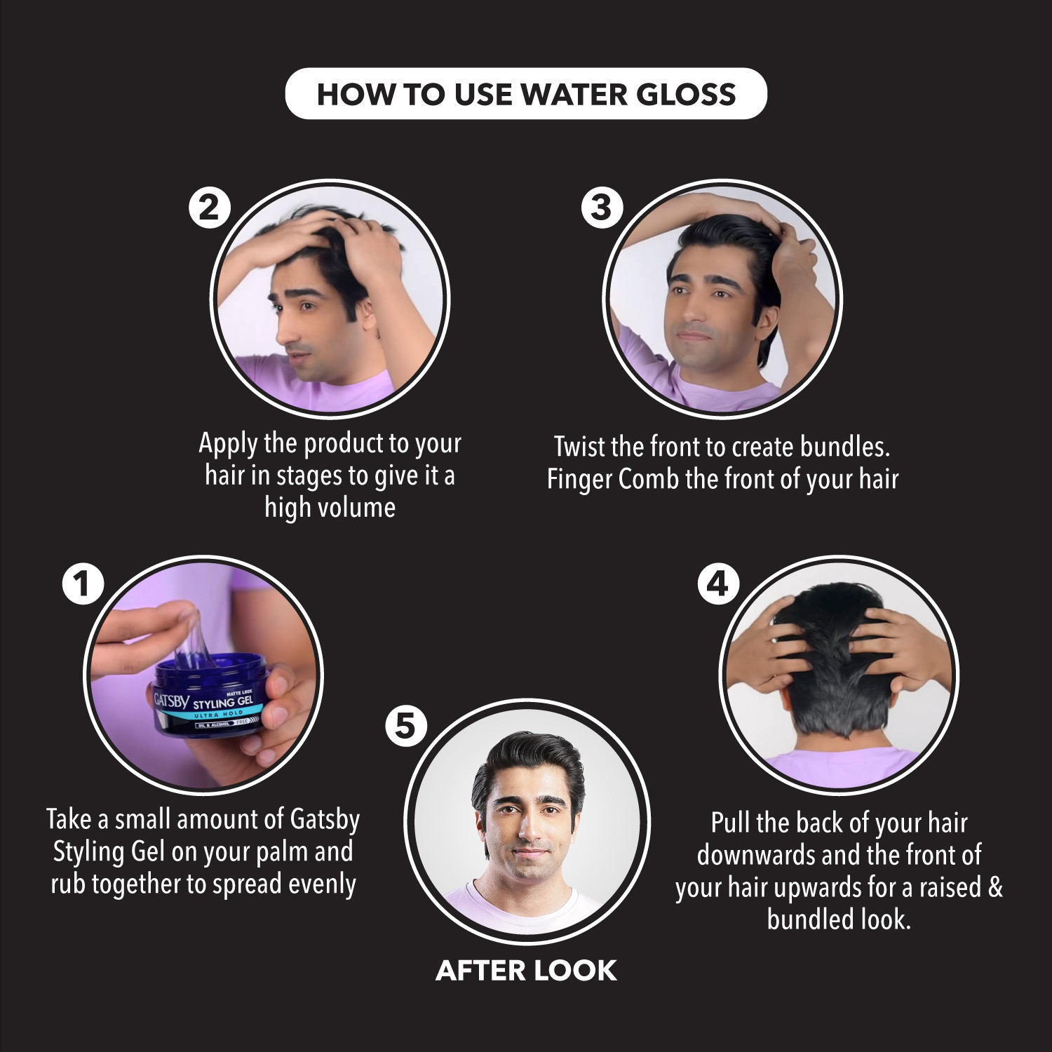 Image of GATSBY Japan Water Gloss - Ultra Hold, Hair Gel each (Pack of 2) Hair Gel