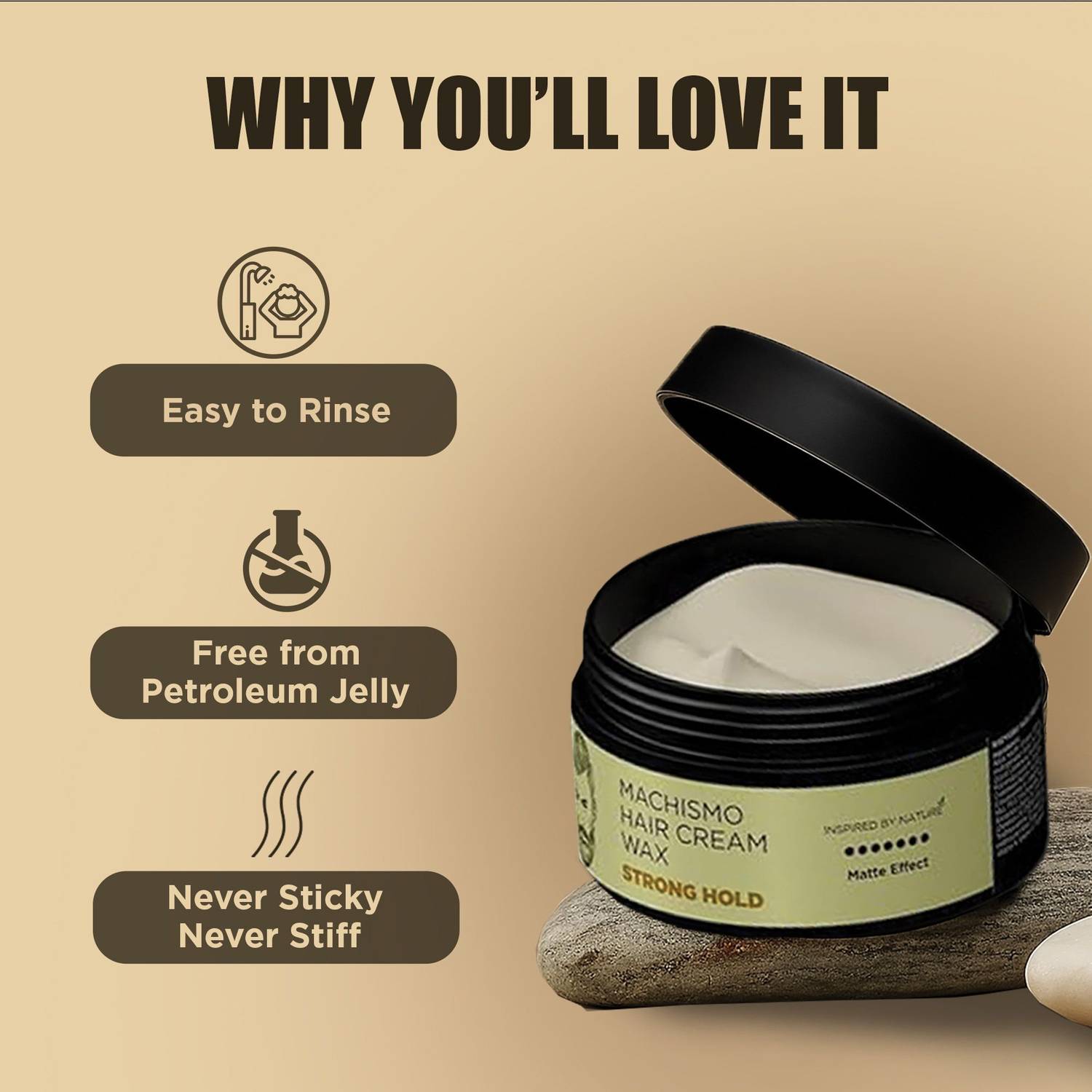 THE MAN COMPANY Machismo Hair Styling Cream Wax - Image 3