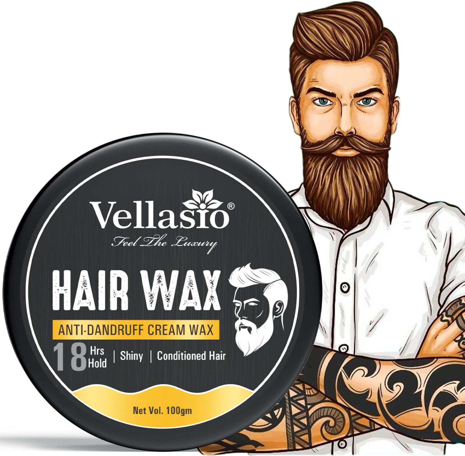 vellasio Hair Wax for Men Anti-Dandruff Wax, Up to 18-Hour Hold,