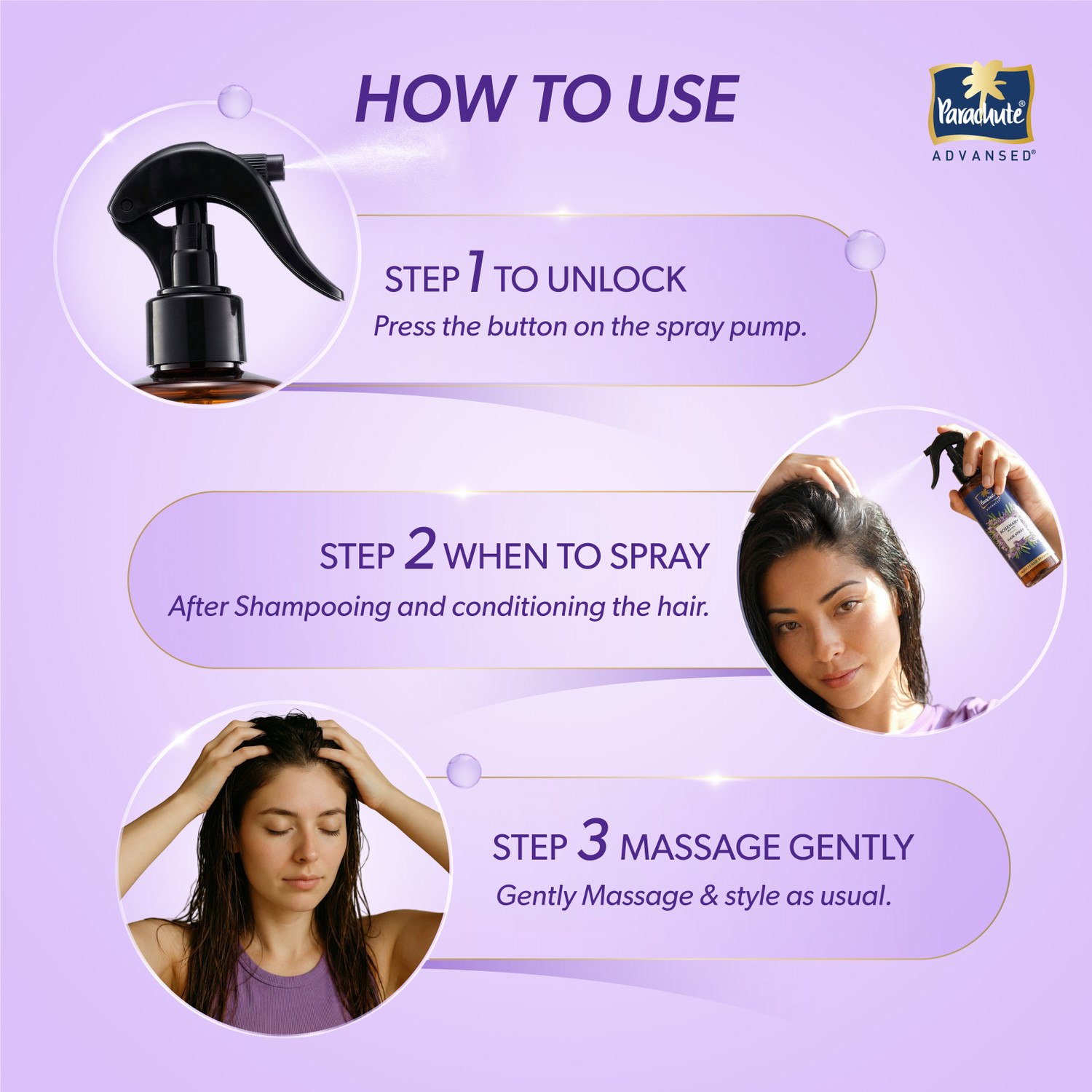 Image of Parachute Advansed Rosemary Water Hair Spray | Reduces Hair Breakage* | NonSticky Formula Hair Spray
