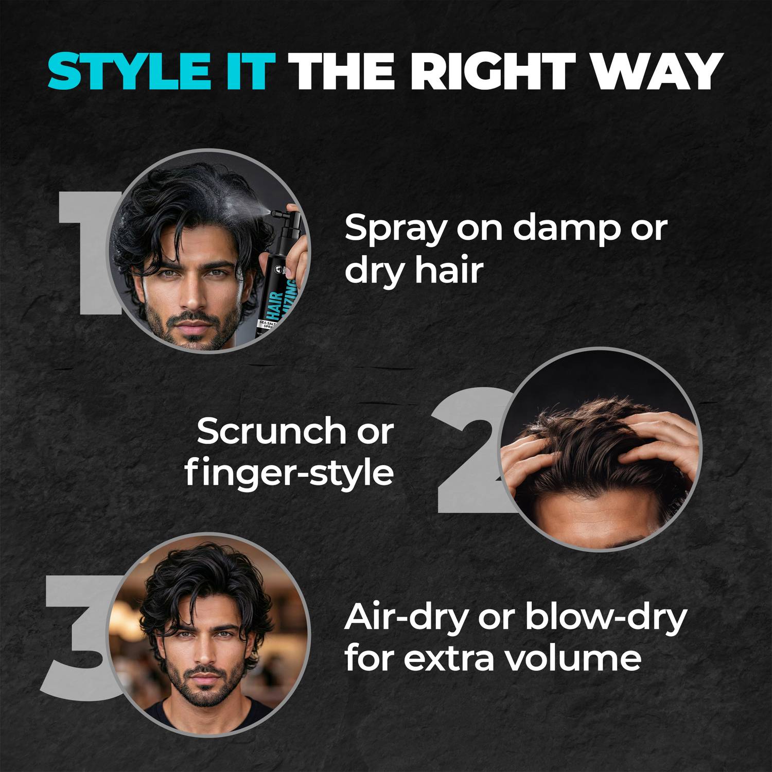 BEARDO Hair Volumizing Sea Salt Spray 150 ml - Image 5