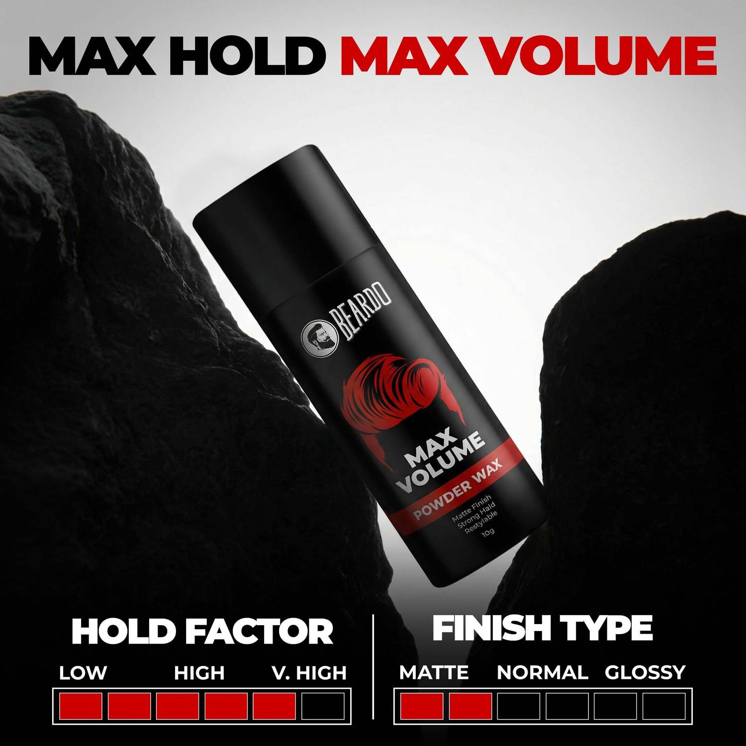 BEARDO Max Volume Powder Wax Strong Hold Hair Volumizer - Image 4