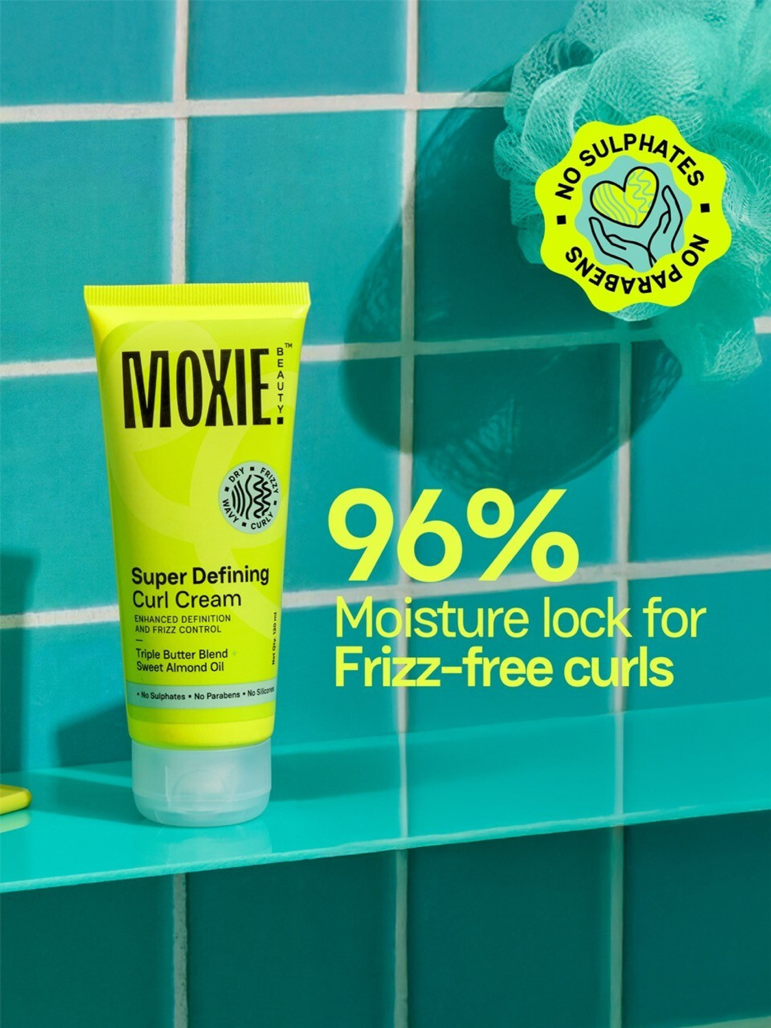 Image of MOXIE BEAUTY Super Defining Curl Cream: 96% Hair Moisture Retained | Toxin Free | Full Size Hair Cream