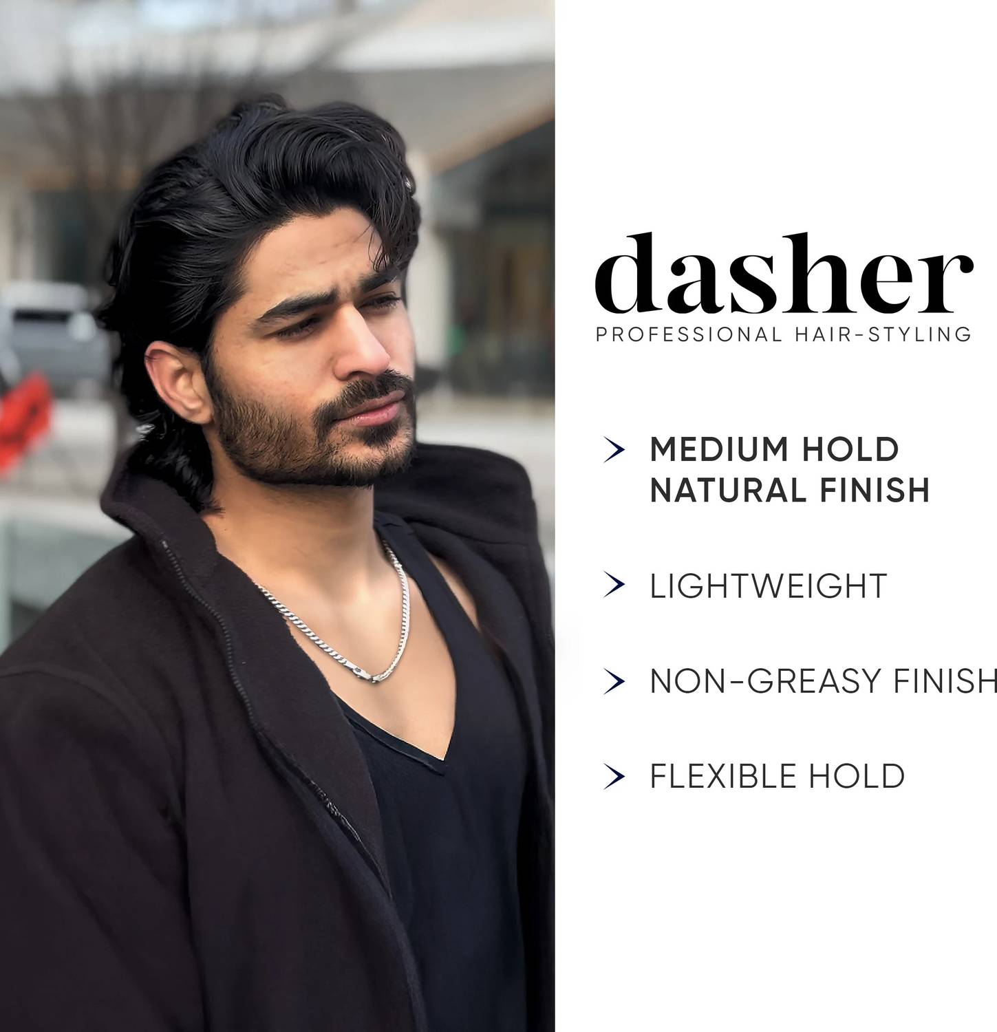 Dasher Hair Styling Cream For Men, Medium Hold, Biotin - Image 2