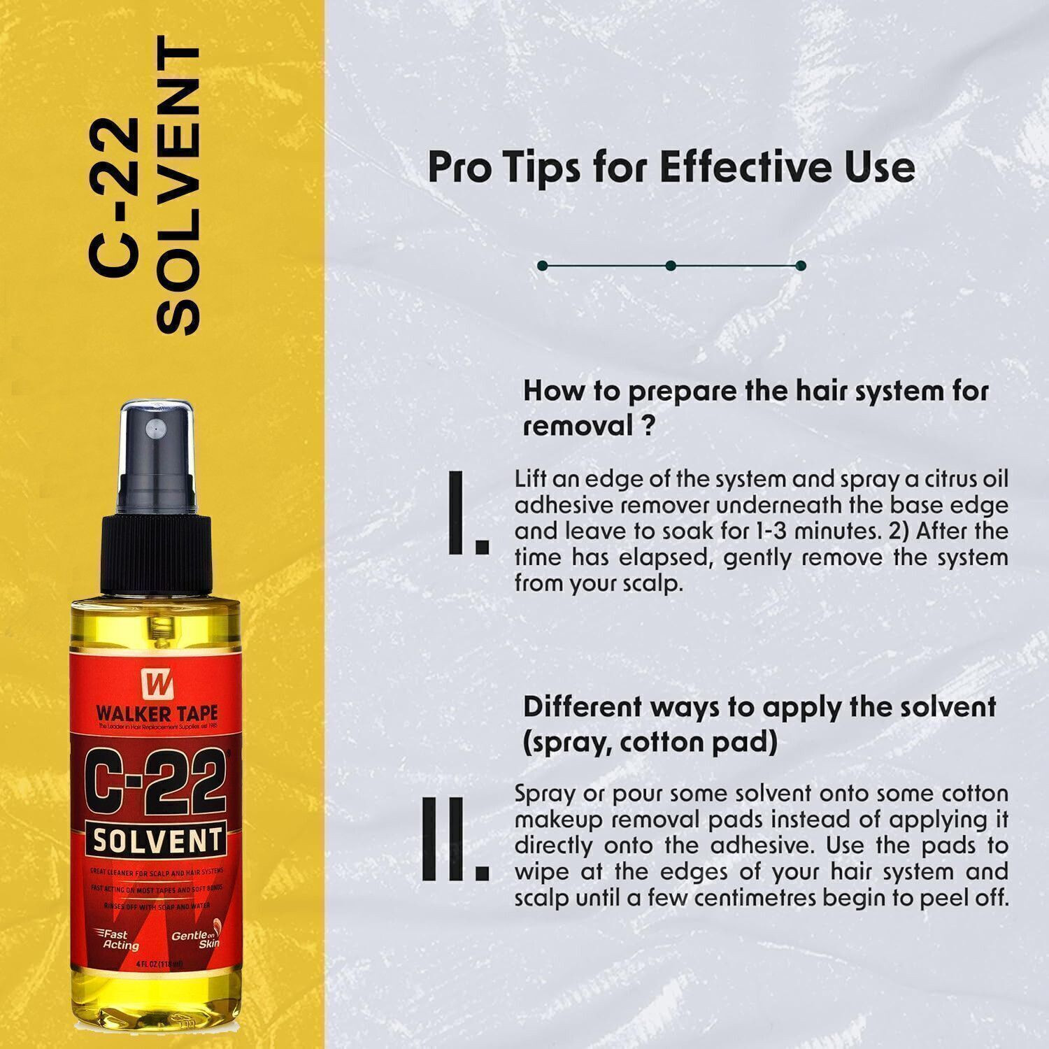 Image of TRESS Ultra Tape C22 Citrus Based Adhesive Remover for Wigs, Tapes & Systems Hair Spray