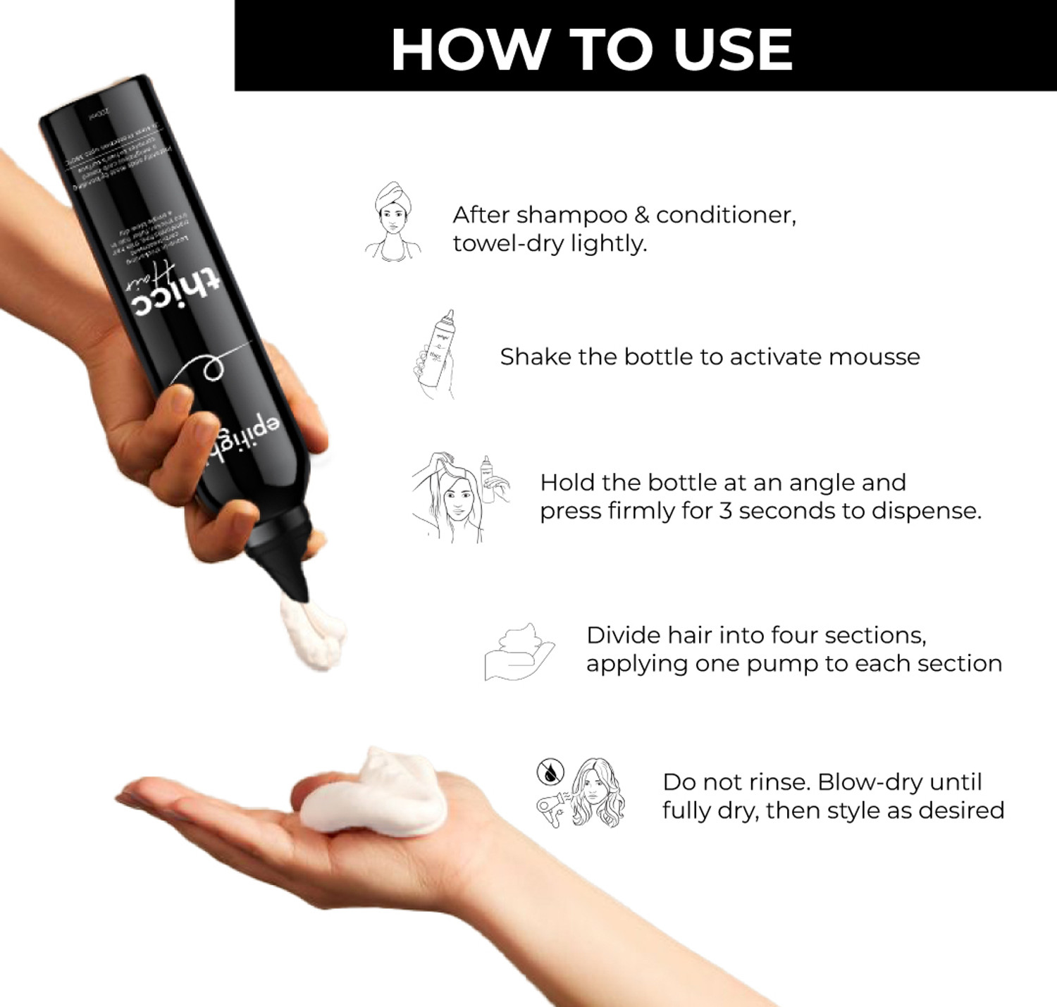 Image of Epitight Thicc Hair | Thicker and Fuller Hair | Carb-based Formula | 200ml Hair Mousse