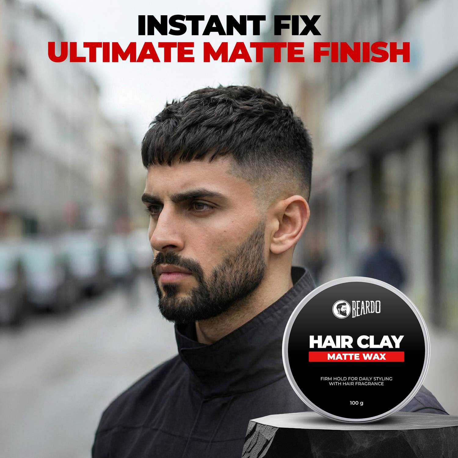 BEARDO Hair Clay Wax for Men, 100 gm - Image 2