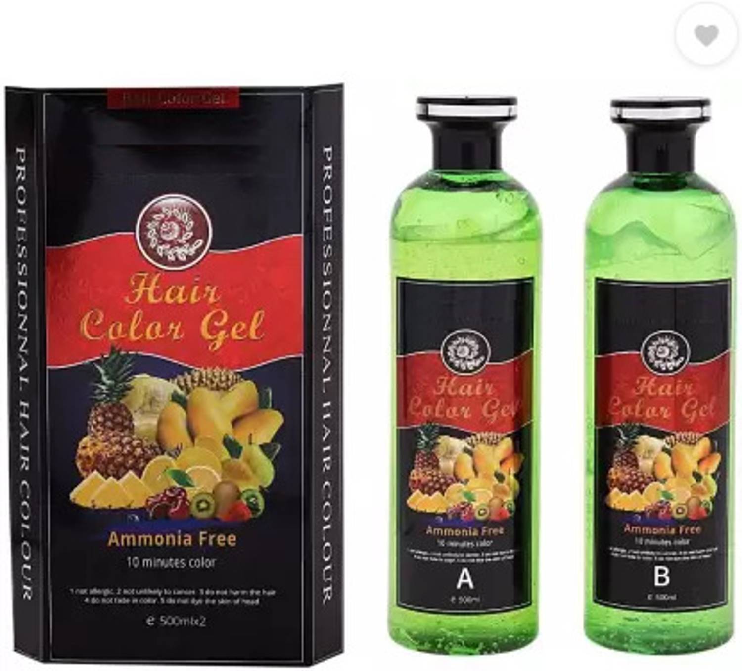 AASAKT Fruit Vinegar Black Gel Color Professions Hair Colour Hair Gel