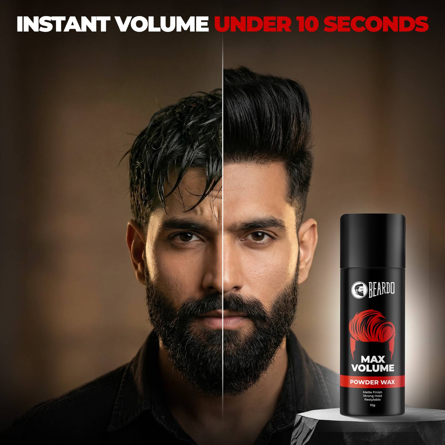 BEARDO Max Volume Powder Wax Strong Hold Hair Volumizer - Image 2