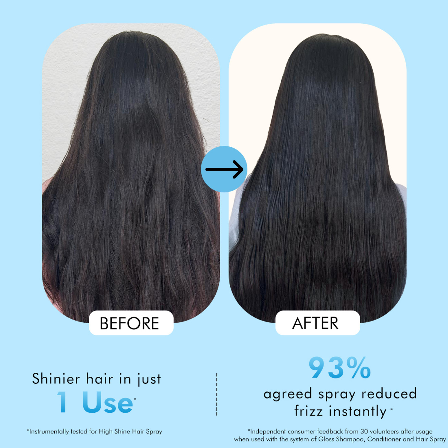 Image of mCaffeine 5-in-1 Anti-Frizz Perfume Hair Spray| Instant Shine & Floral Fragrance Hair Spray