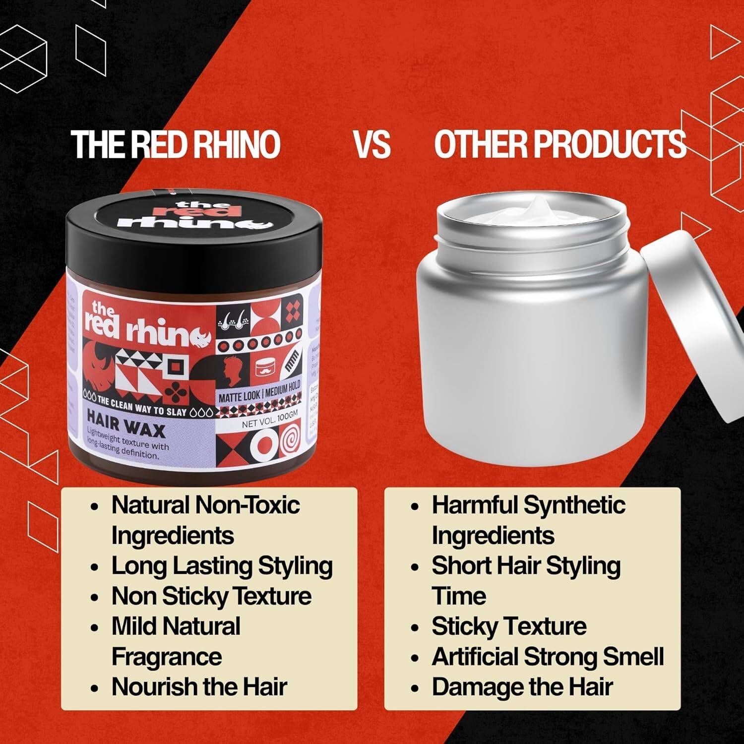 The Red Rhino Hair Wax Matte Finish - Image 4