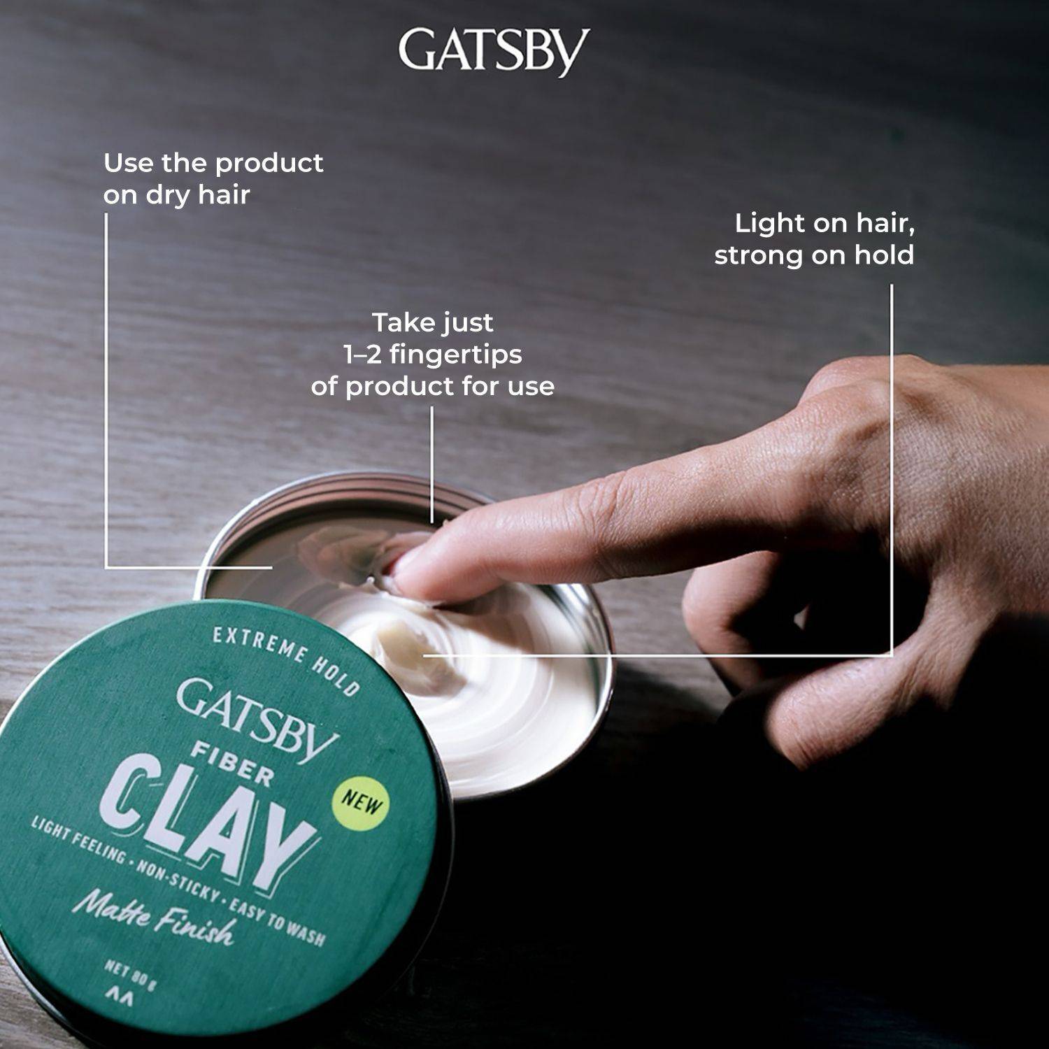 GATSBY Japan's No.1 Fiber Clay Hair Clay - Image 4