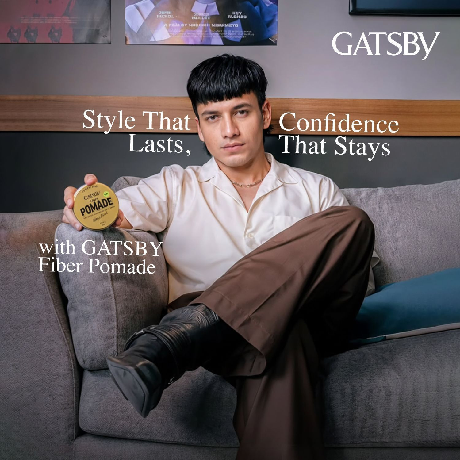 Image of GATSBY Japan's No.1 Fiber Pomade | Glossy Finish | Hair Styling Gel |Light & Non Sticky Hair Gel