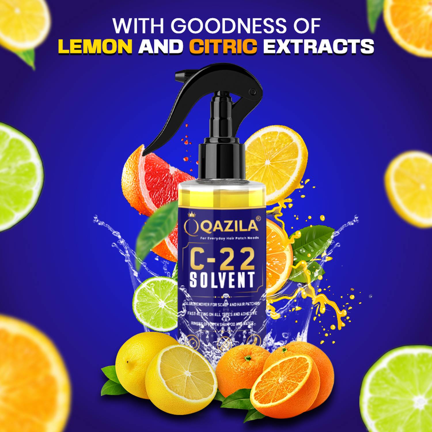 Qazila C-22 | Adhesive Remover|Fast-acting|Citrus Flavour| Skin