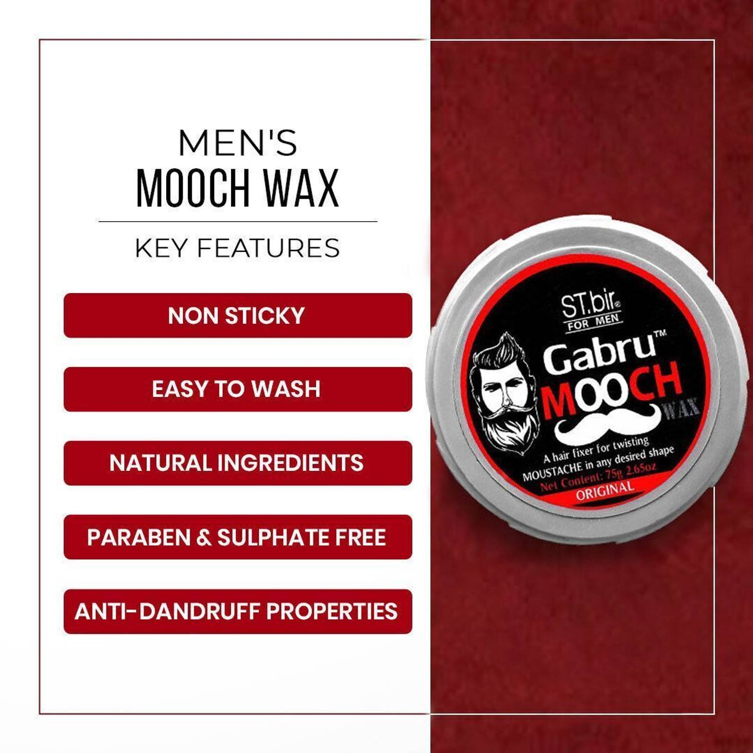GABRU Mooch Wax For Men, Pack of 1 - Image 3