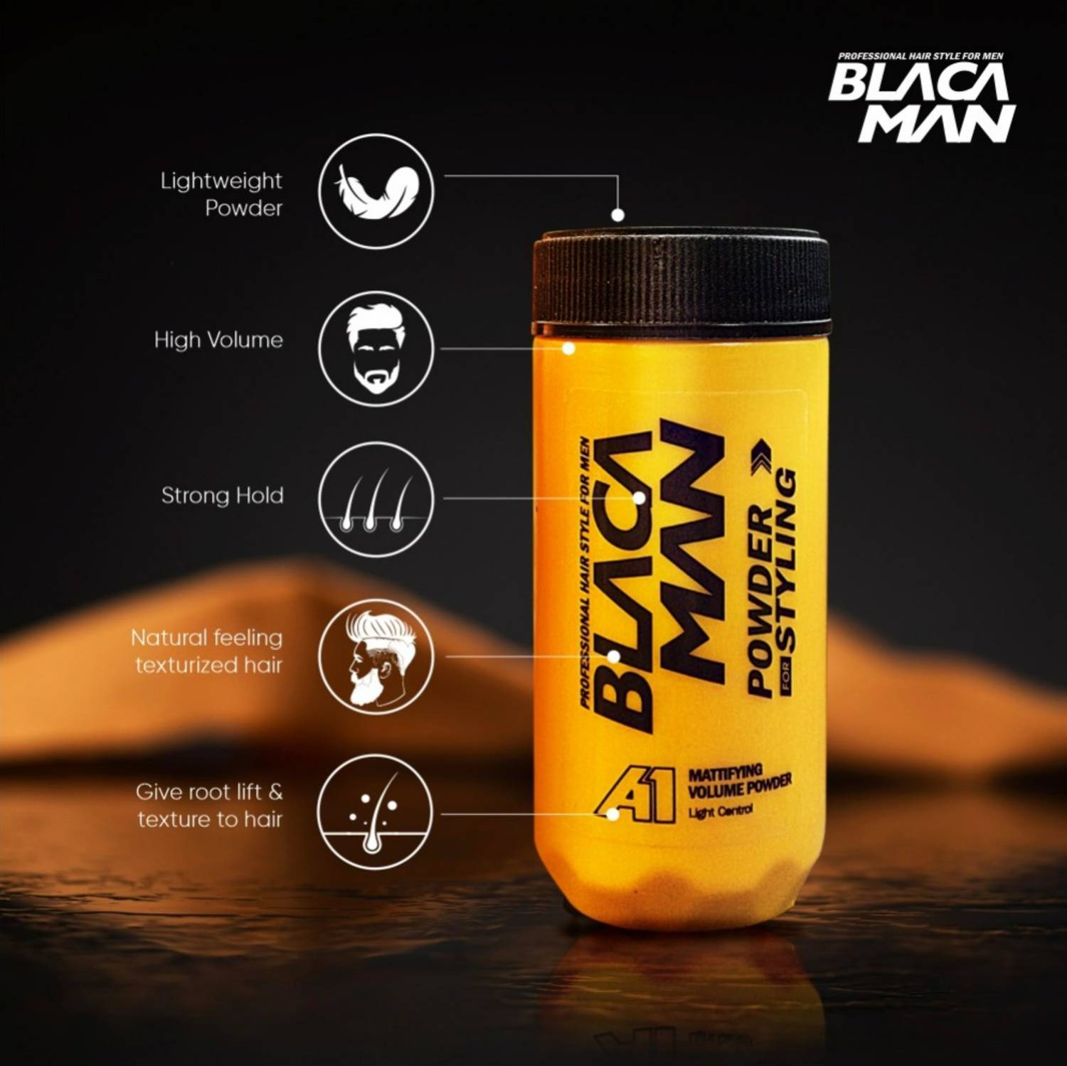 blacaman Man Ultra Hold Hair Powder - Image 2
