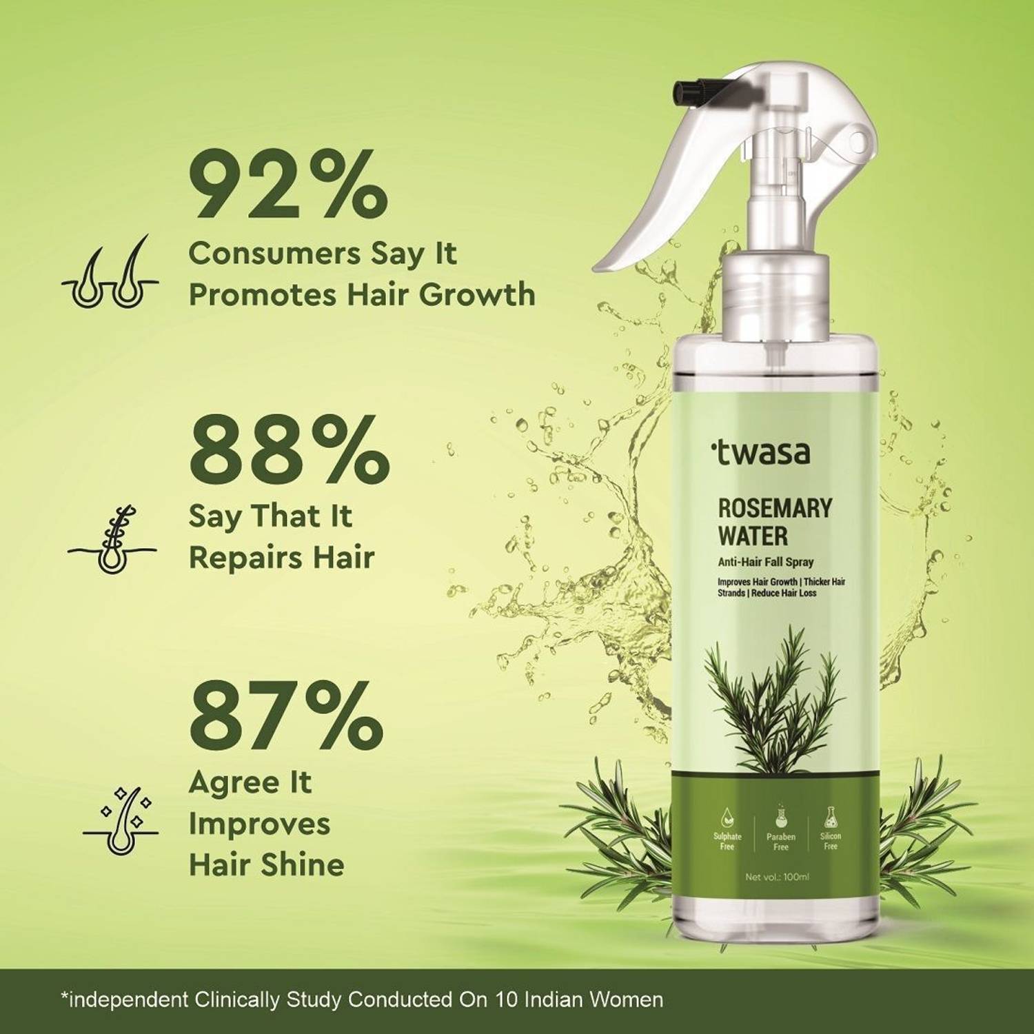 Twasa Rosemary Water Spray For Hair Growth - Image 2
