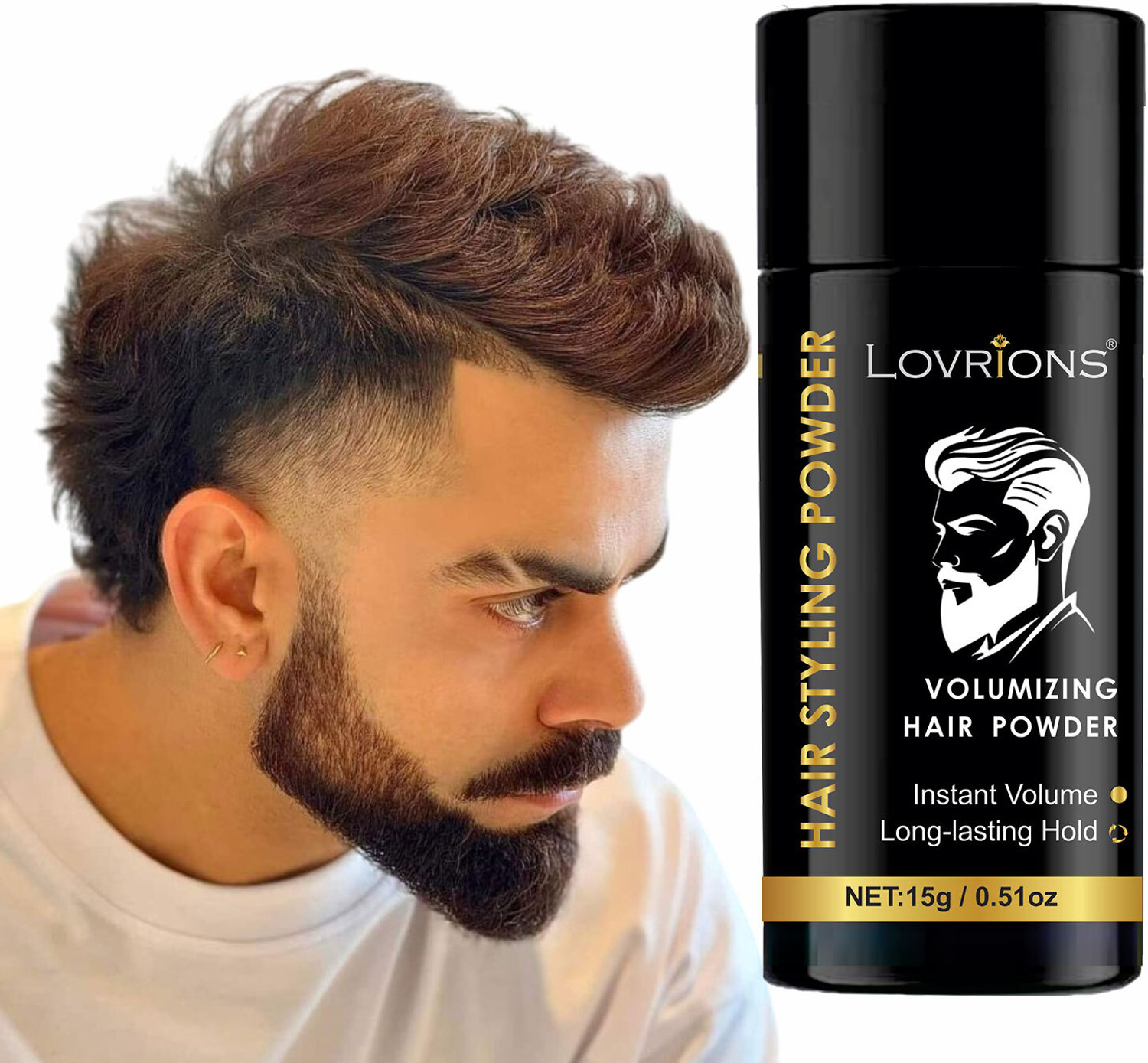 Image of LOVRIONS Hair Styling Powder | High Volume, Strong Hold, Matte Look | Hair Styler Powder Hair Powder