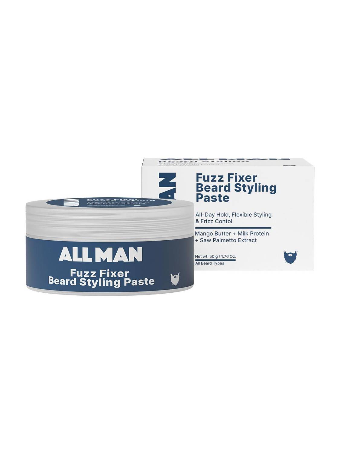 ALL MAN Fuzz Fixer Beard Styling Paste, 50g - Image 1