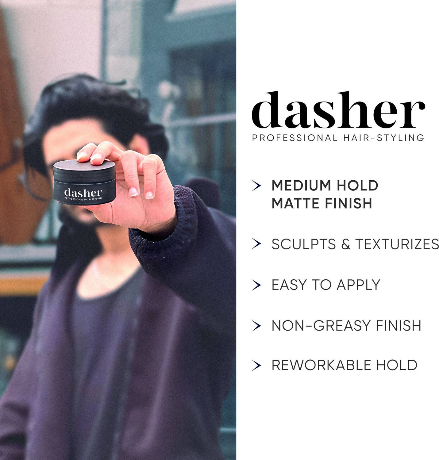 Dasher Texture Clay For Men's Hair - Image 2