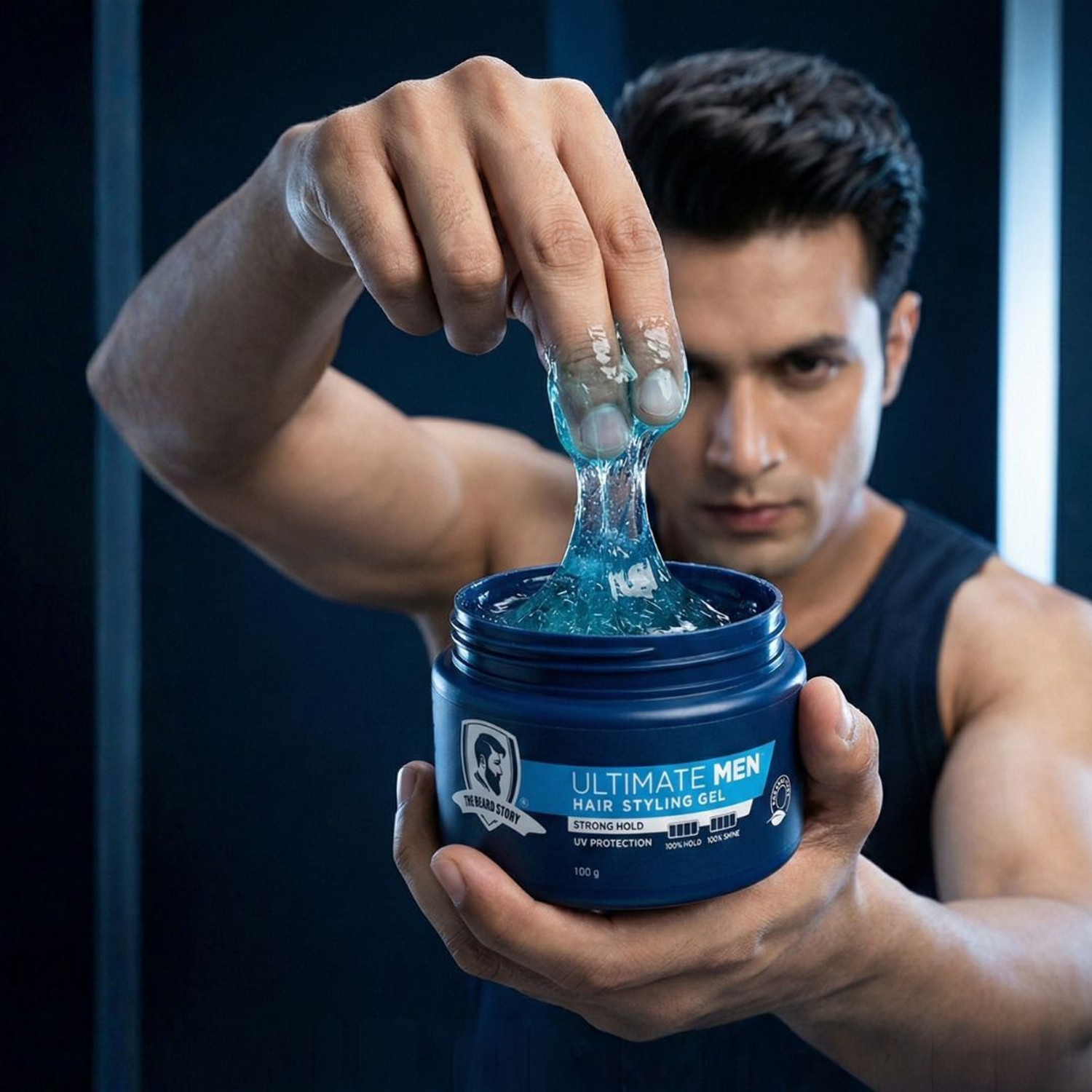 Image of THE BEARD STORY Hair Styling Gel, Uv Protect, Strengthens, Smooth & Shiny, Strong Hold Hair Gel