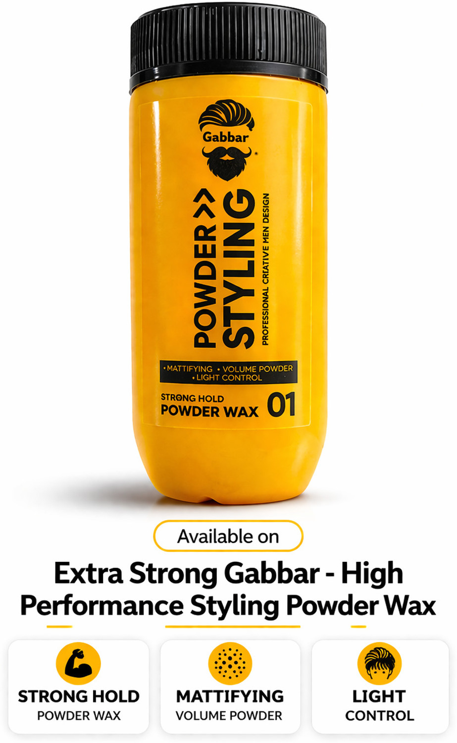 Image of Gabbar Powder Styling Wax Extra Strong Hold Hair Styler (20 ml)