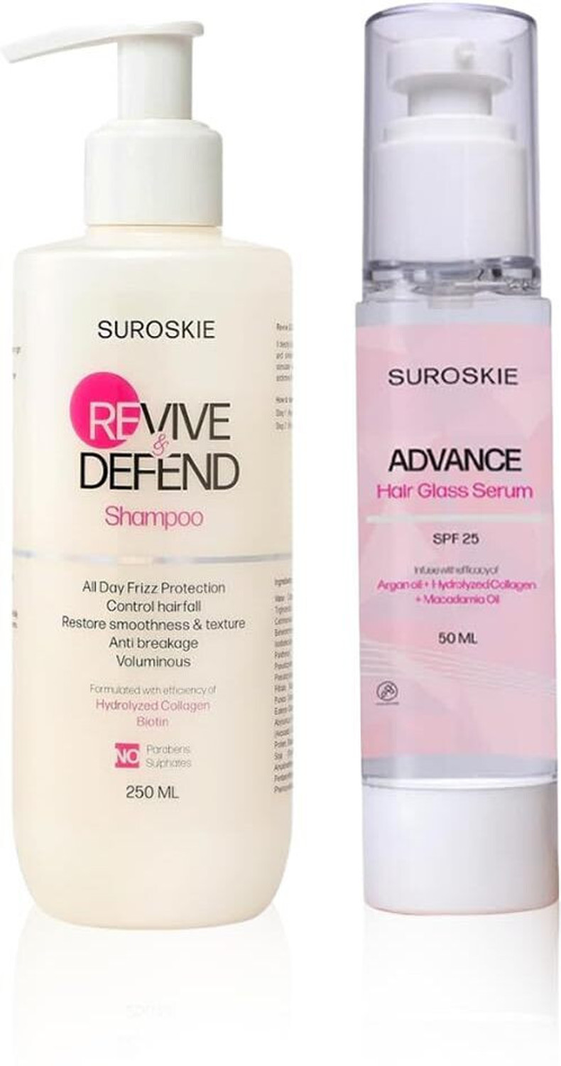 Image of Suroskie Combo of Revive & Defend Shampoo and Hair Serum Hair Serum