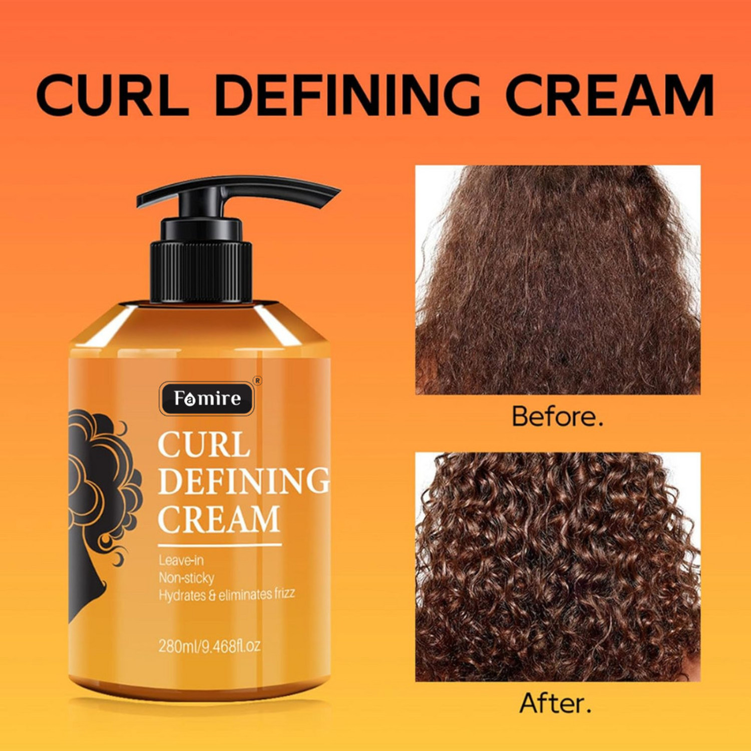 Image of Famire Miaofutong Curl Defining Cream for Enhances Wavy Hair and Curly Hair Hair Cream