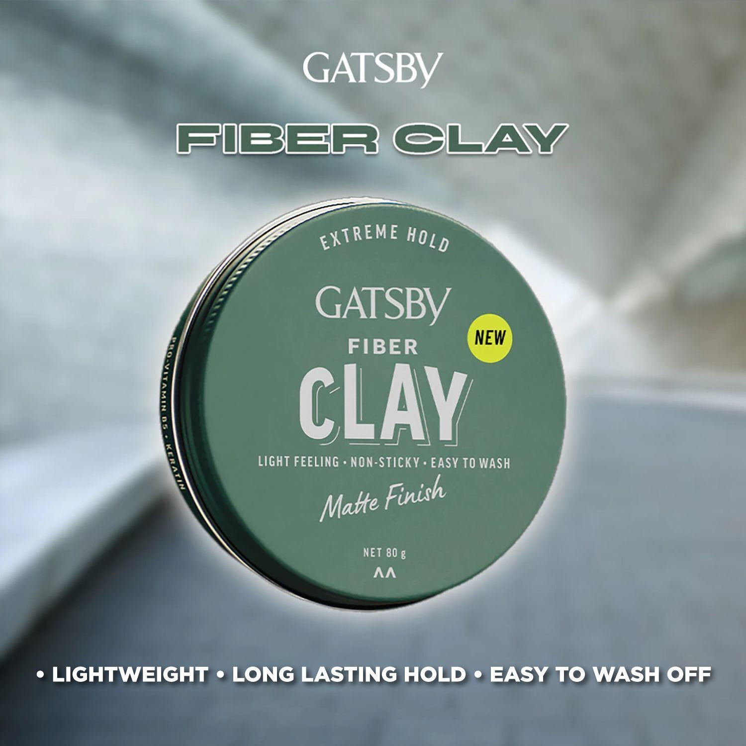 Image of GATSBY Japan's No.1 Fiber Clay| Matte Finish | Light & Non Sticky | Re-styling Ability| Hair Clay